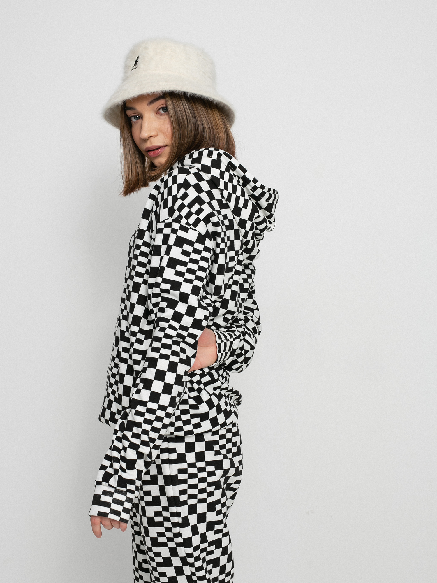 Volcom Check U Out HD Kapucnis pulóver Wmn (black white)