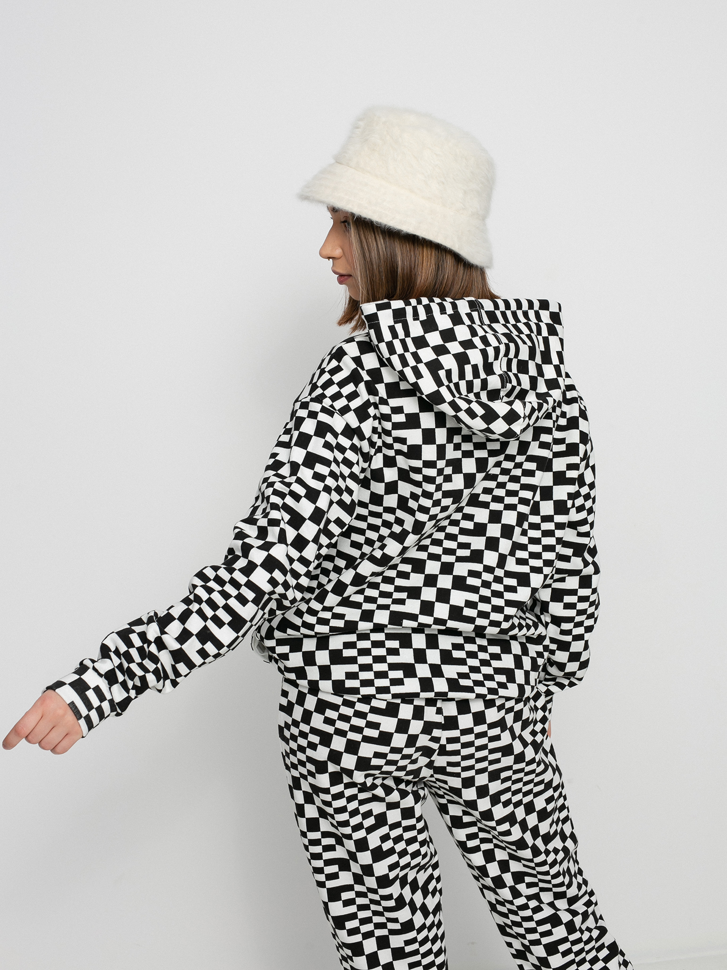 Volcom Check U Out HD Kapucnis pulóver Wmn (black white)