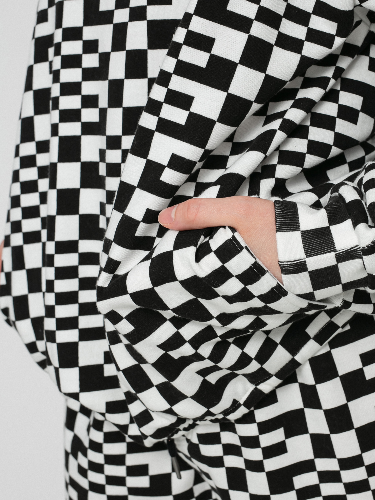 Volcom Check U Out HD Kapucnis pulóver Wmn (black white)