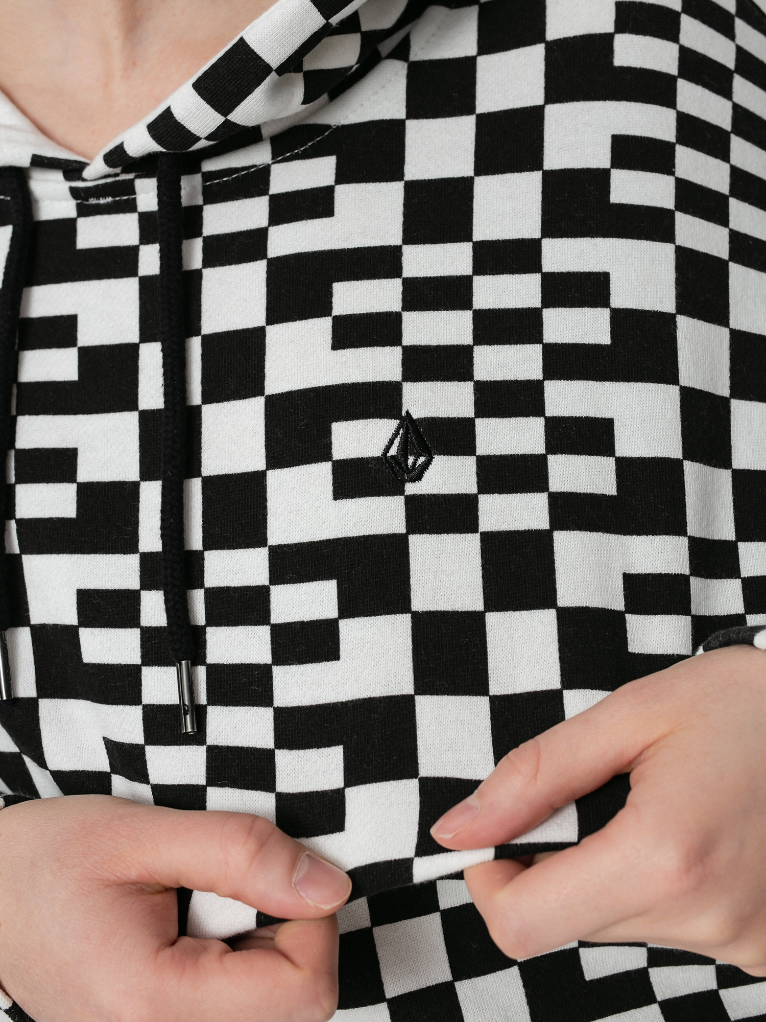 Volcom Check U Out HD Kapucnis pulóver Wmn (black white)