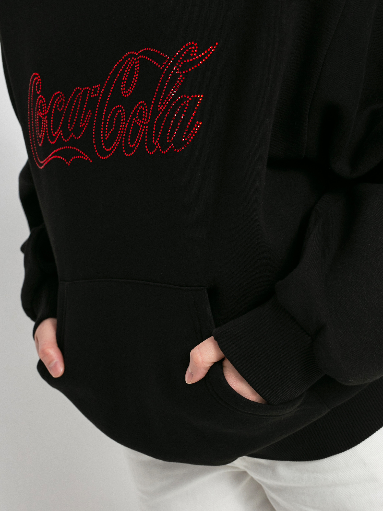 Local Heroes Coca Cola Rhinestones HD Kapucnis pulóver Wmn (black)