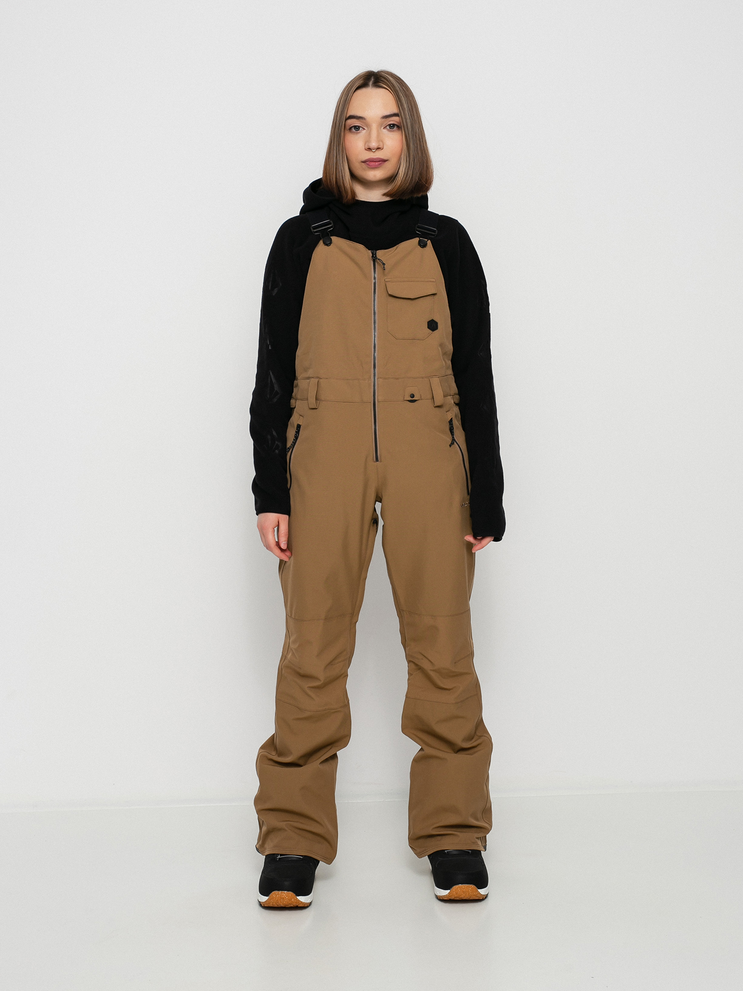 Női Volcom Swift Bib Overall Snowboard nadrág (coffee)