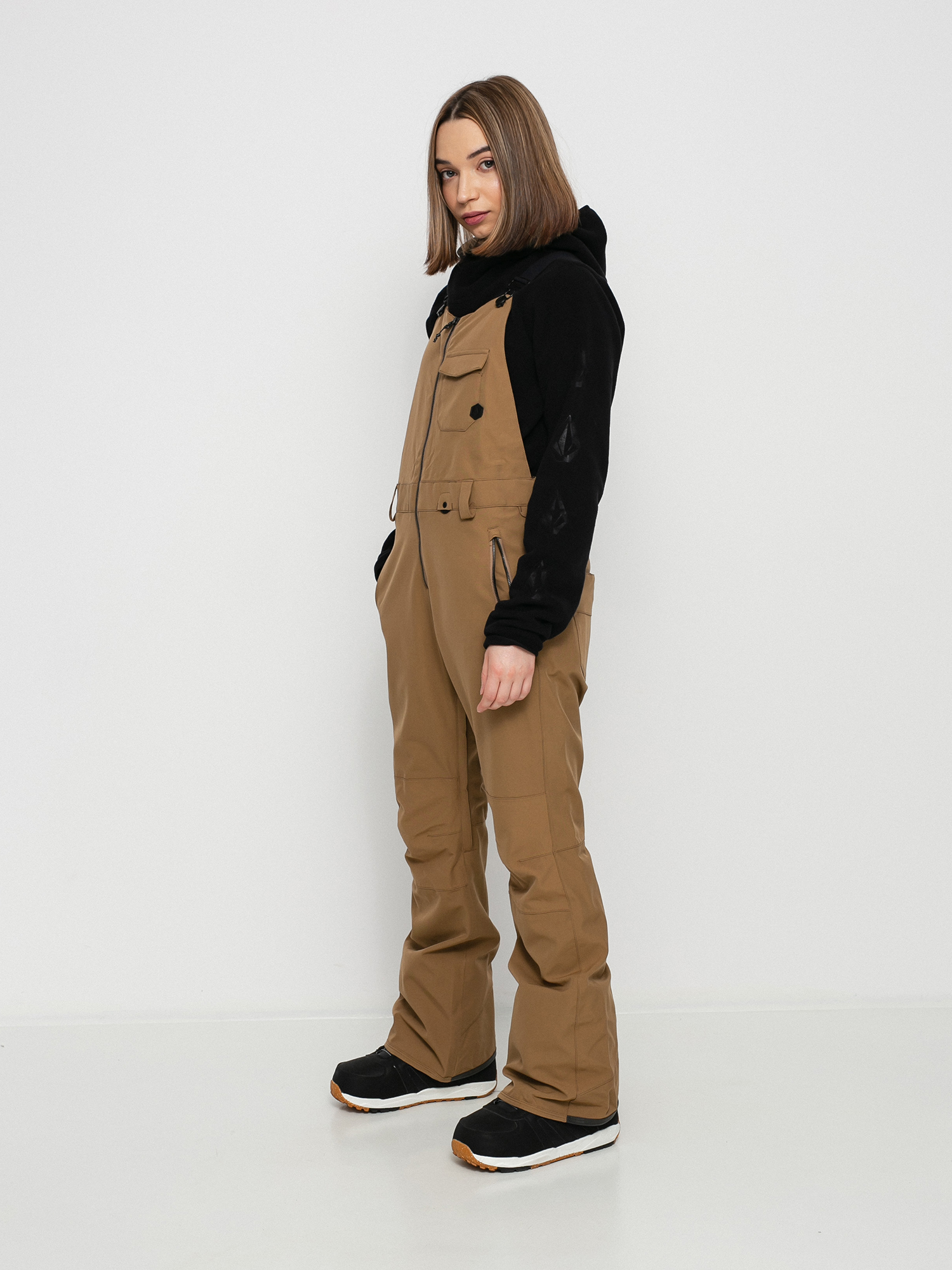 Női Volcom Swift Bib Overall Snowboard nadrág (coffee)