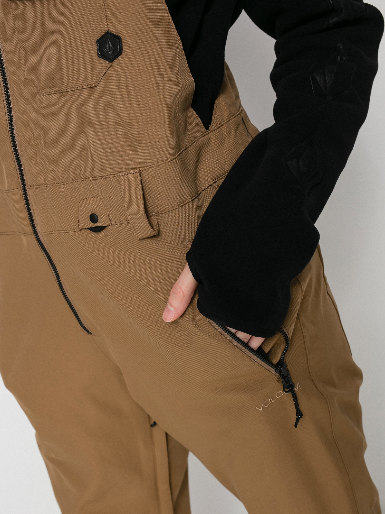 Női Volcom Swift Bib Overall Snowboard nadrág (coffee)