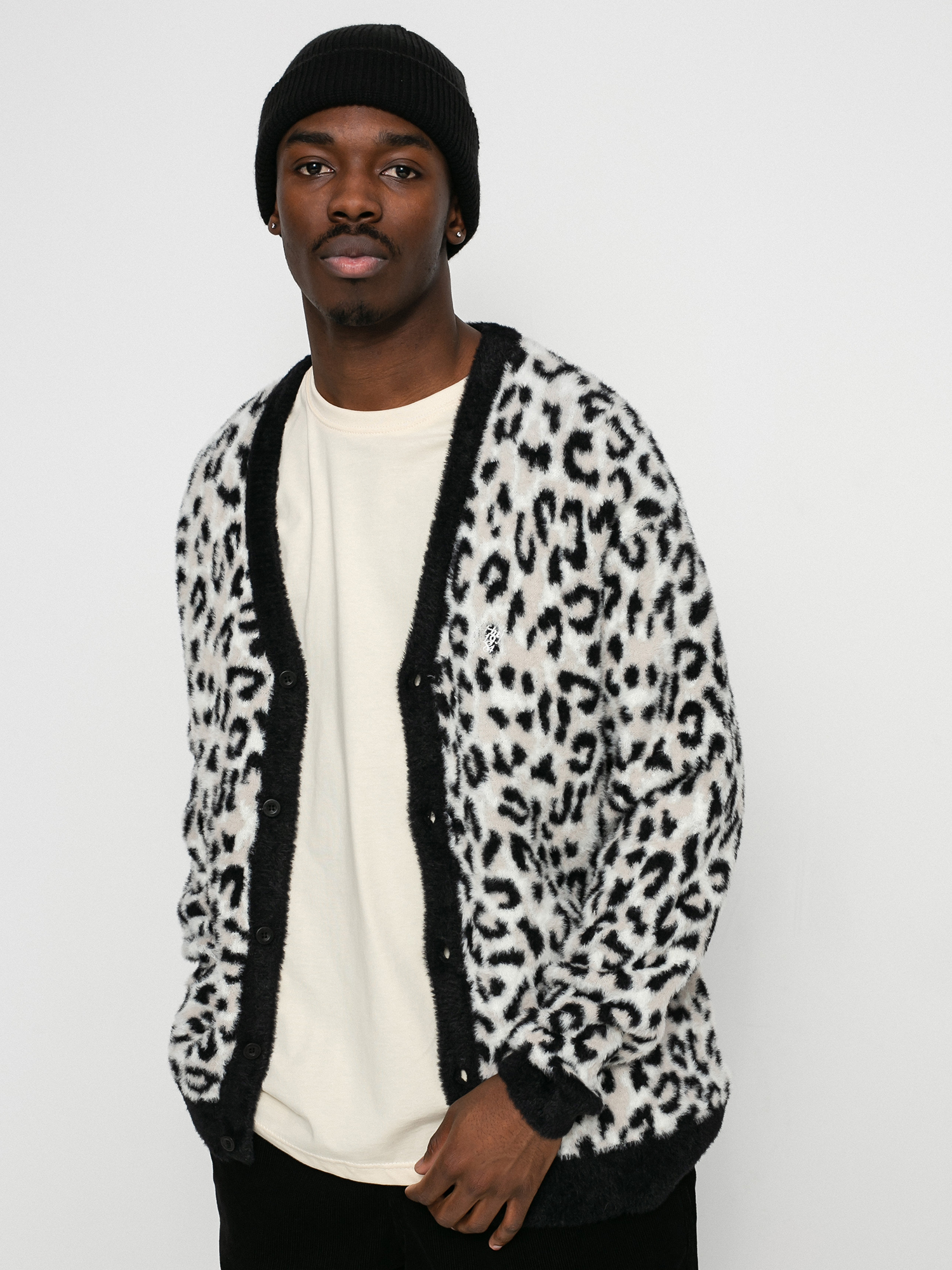 HUF Snow Leopard Kardigán (white)