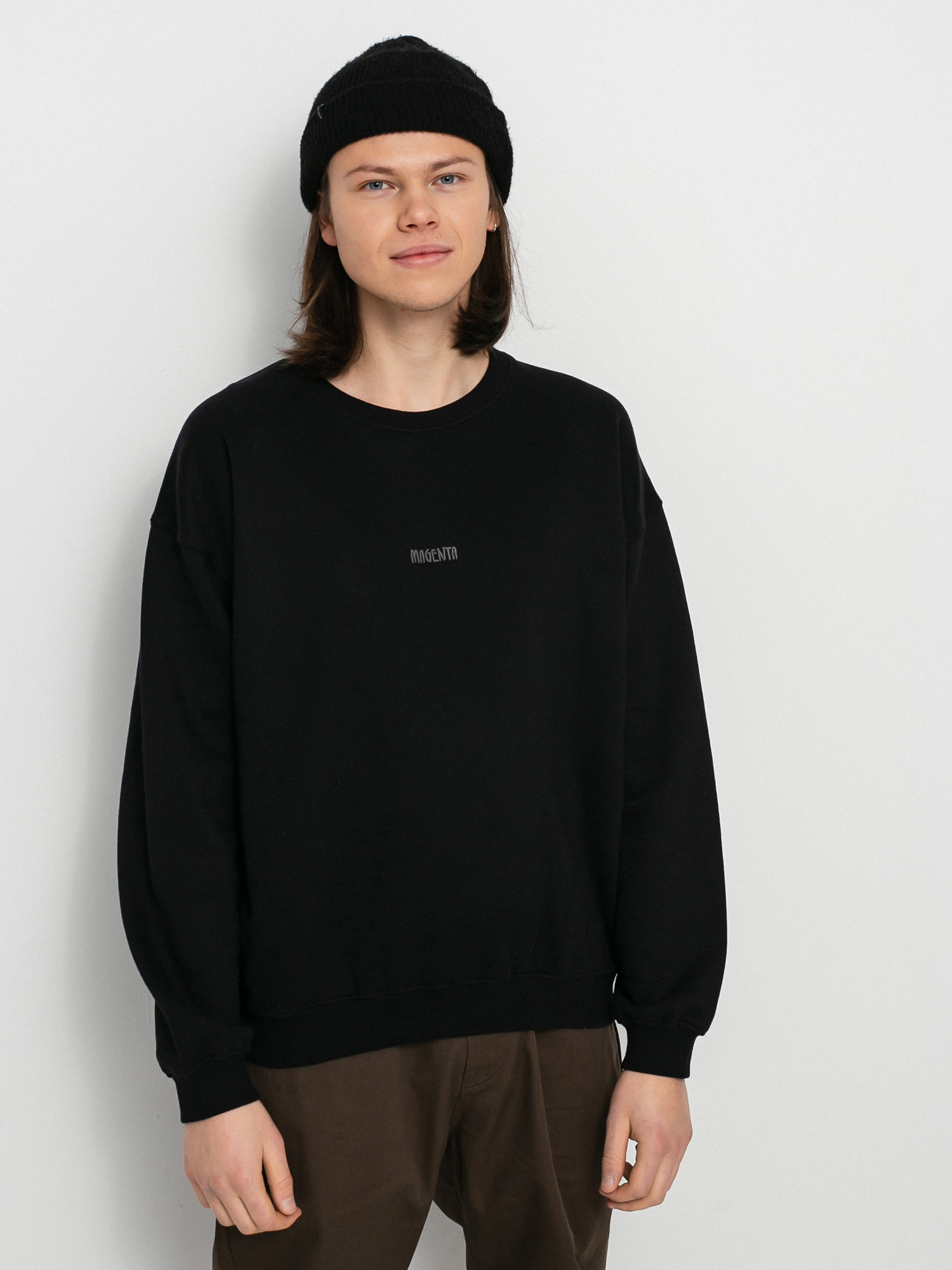 Magenta Og Script Pulóver (black)