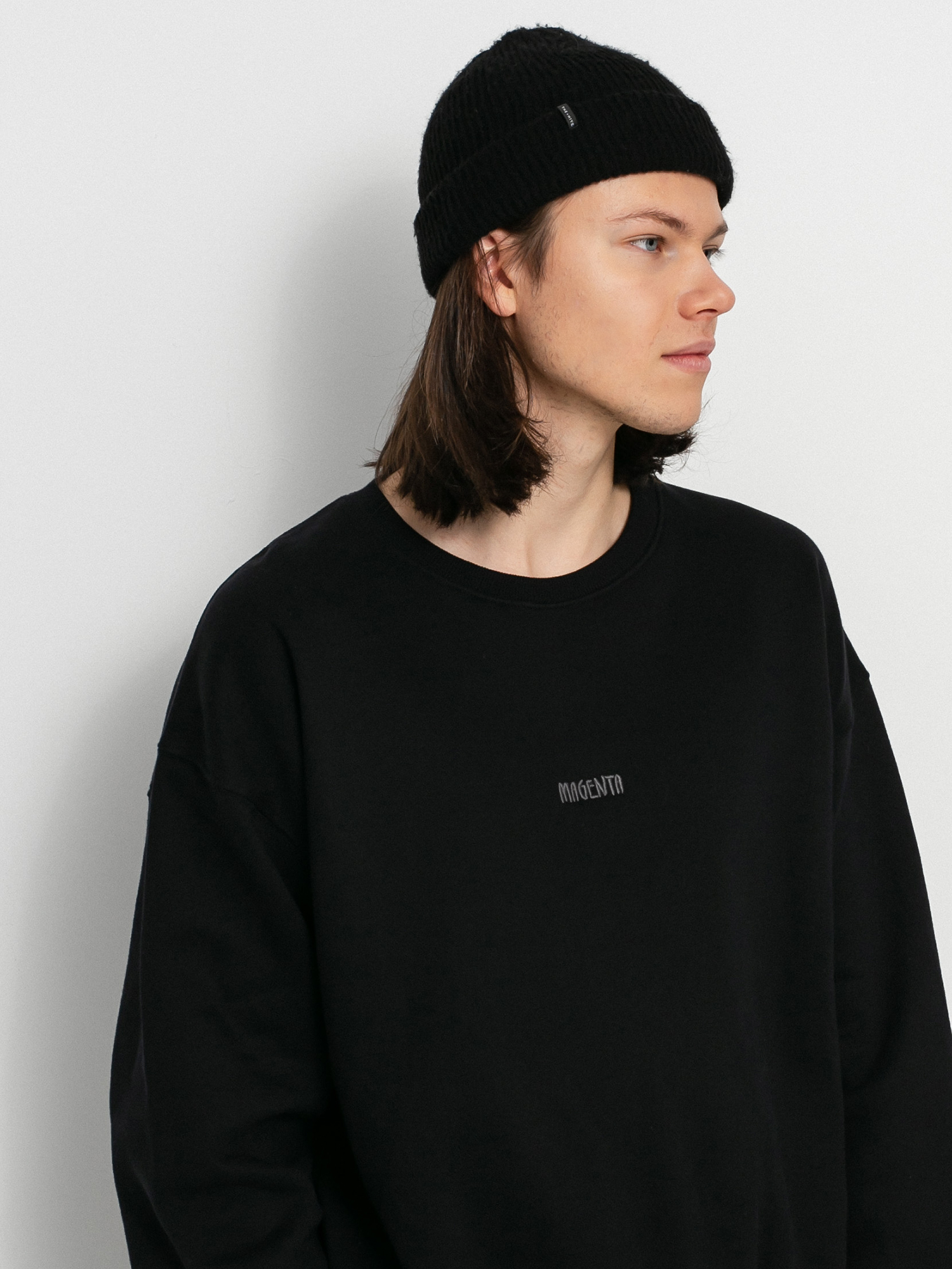 Magenta Og Script Pulóver (black)