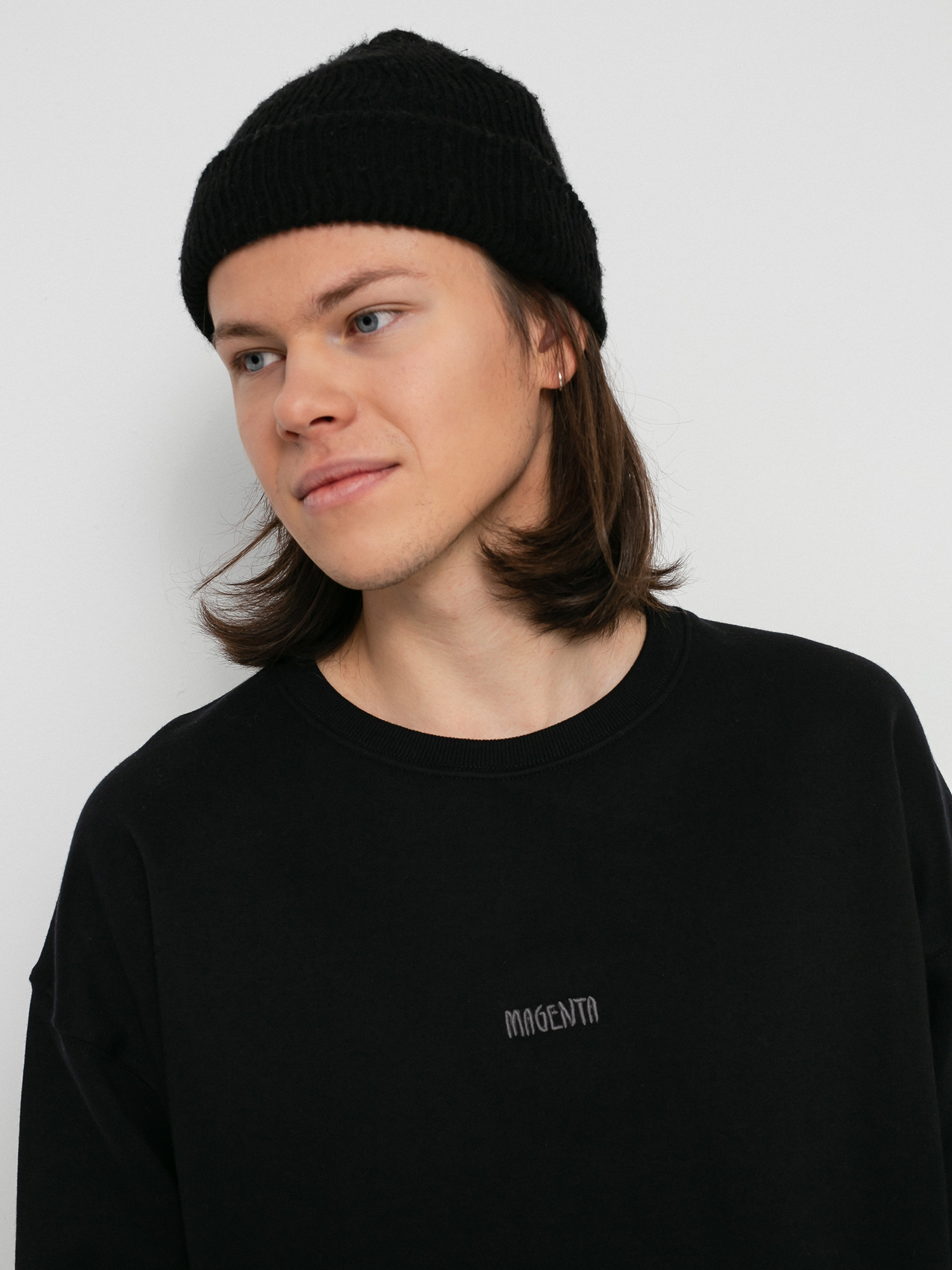 Magenta Og Script Pulóver (black)