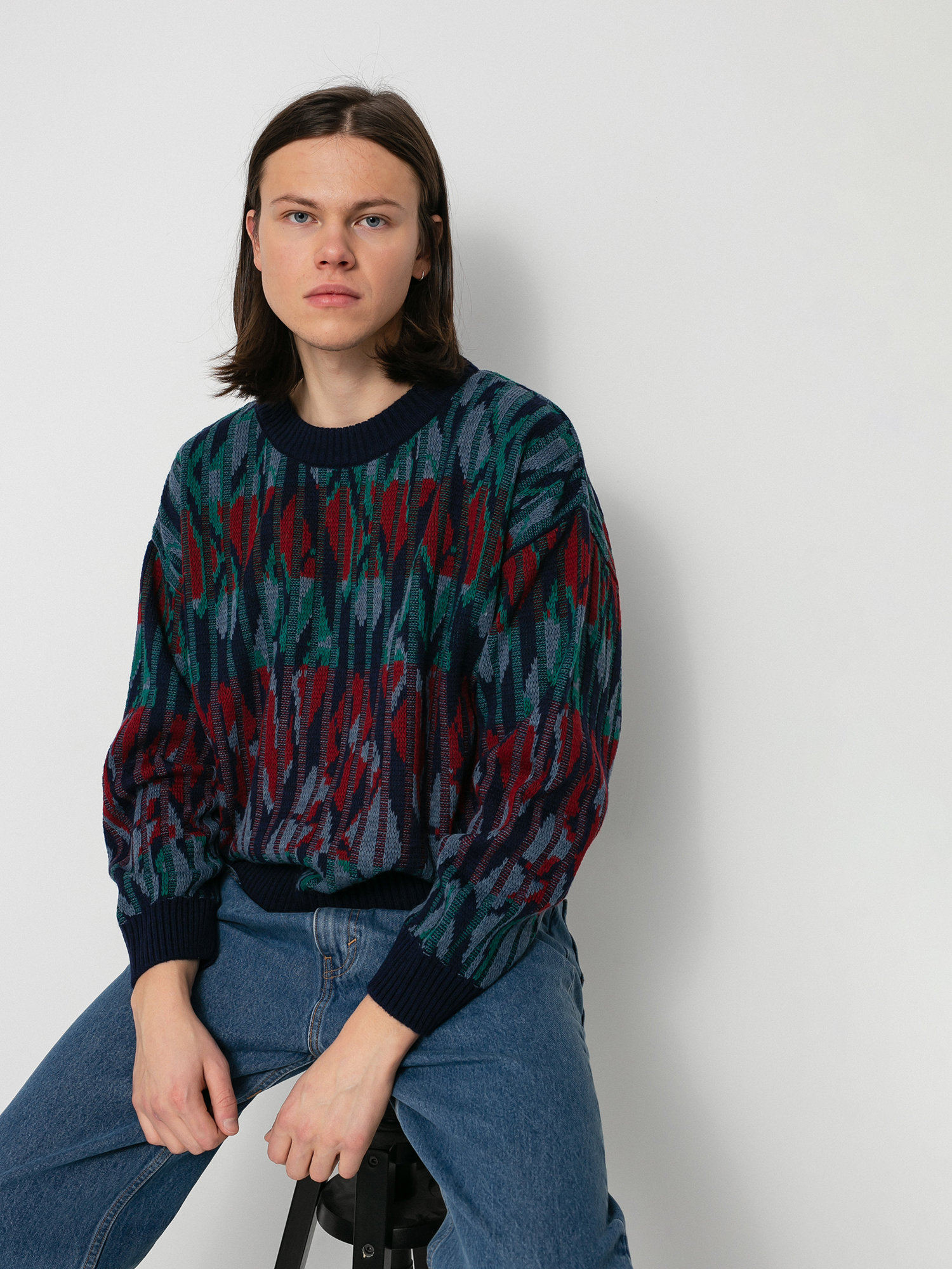 Polar Skate Paul Knit Pulóver (rich navy)