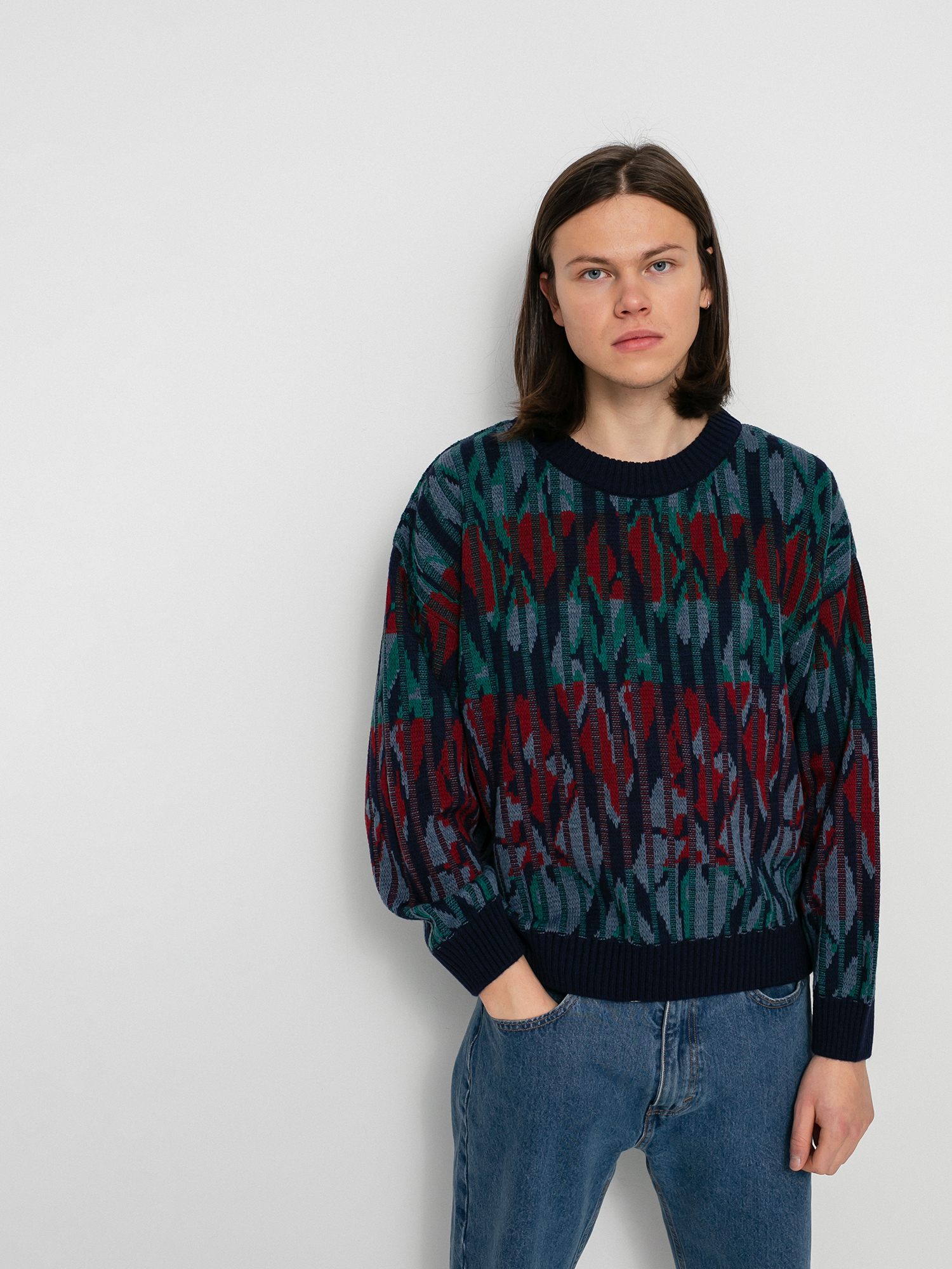 Polar Skate Paul Knit Pulóver (rich navy)