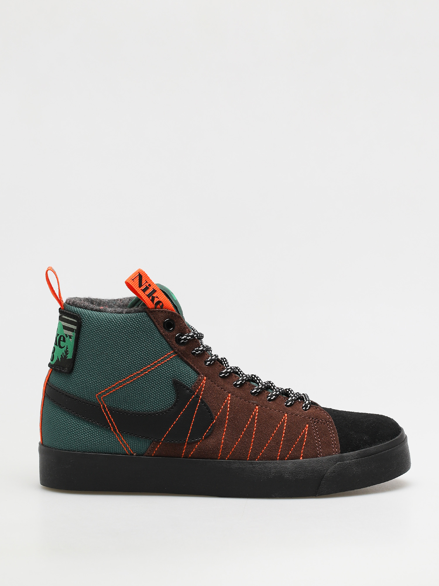 Nike SB Zoom Blazer Mid Premium Cipők (noble green/black white safety orange)