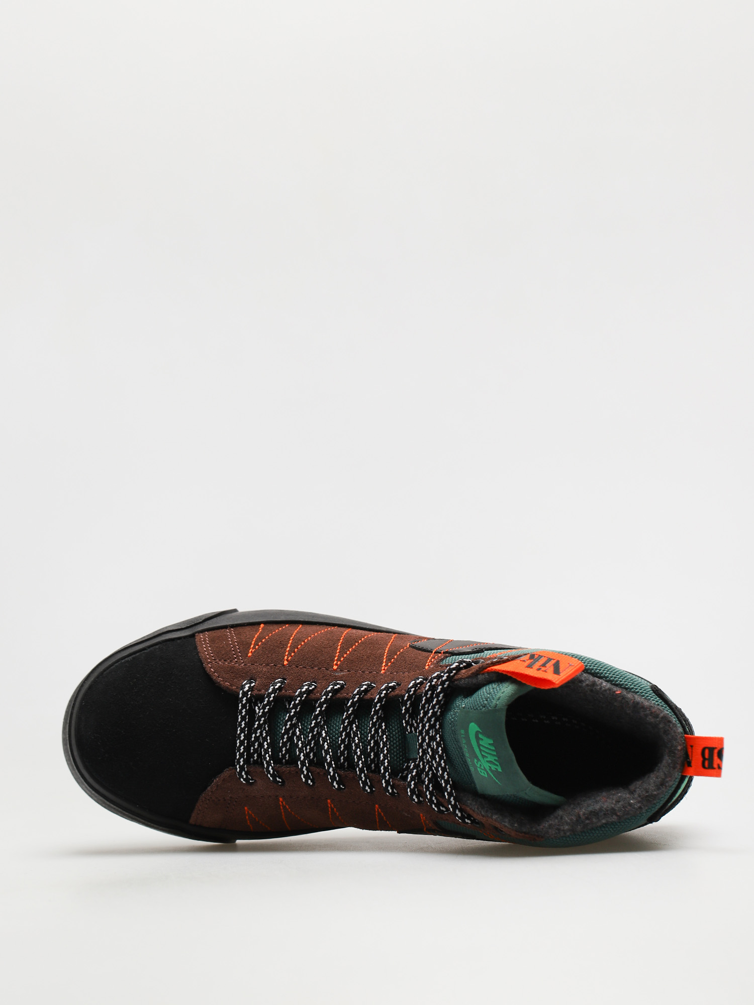 Nike SB Zoom Blazer Mid Premium Cipők (noble green/black white safety orange)