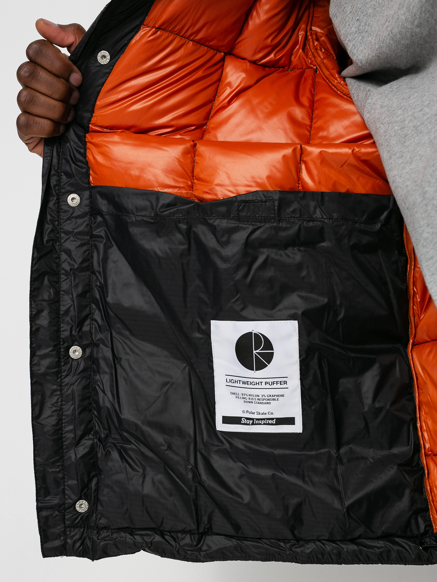 Polar Skate Lightweight Puffer Dzseki (black)