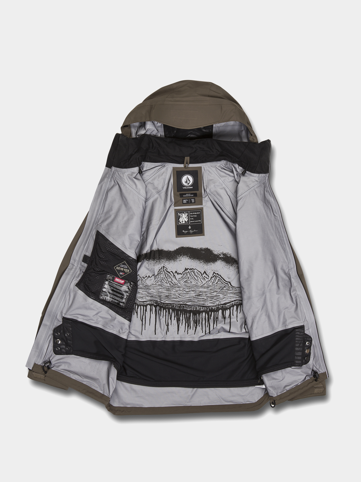 Férfi Volcom Guch Stretch Gore Snowboard dzseki (dark teak)