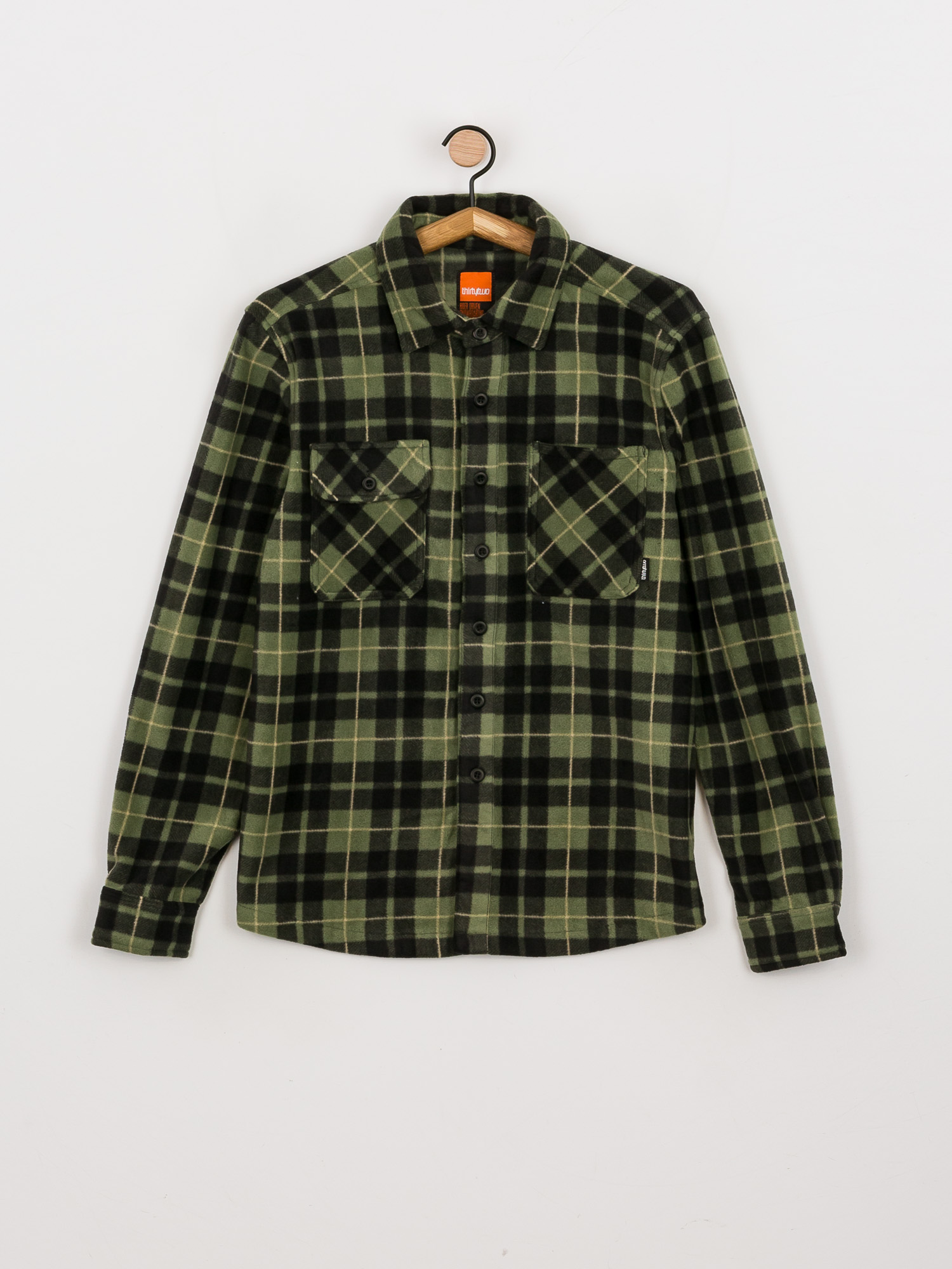 Férfi ThirtyTwo Rest Stop Shirt Ing (military)