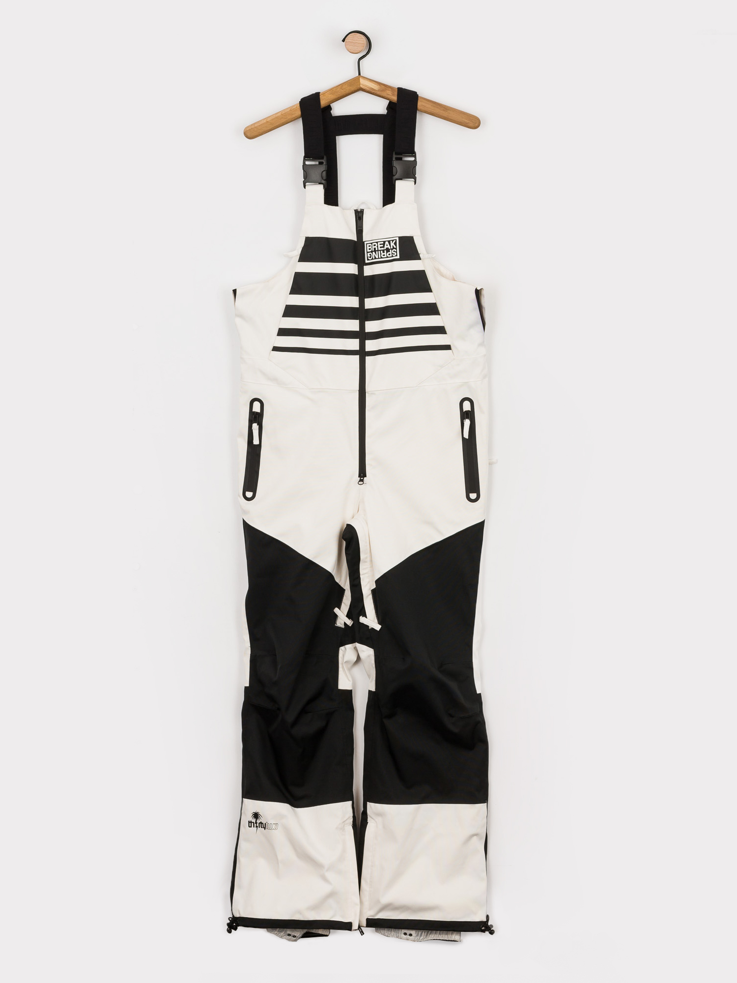 Férfi ThirtyTwo Spring Break Bib Snowboard nadrág (white/black)