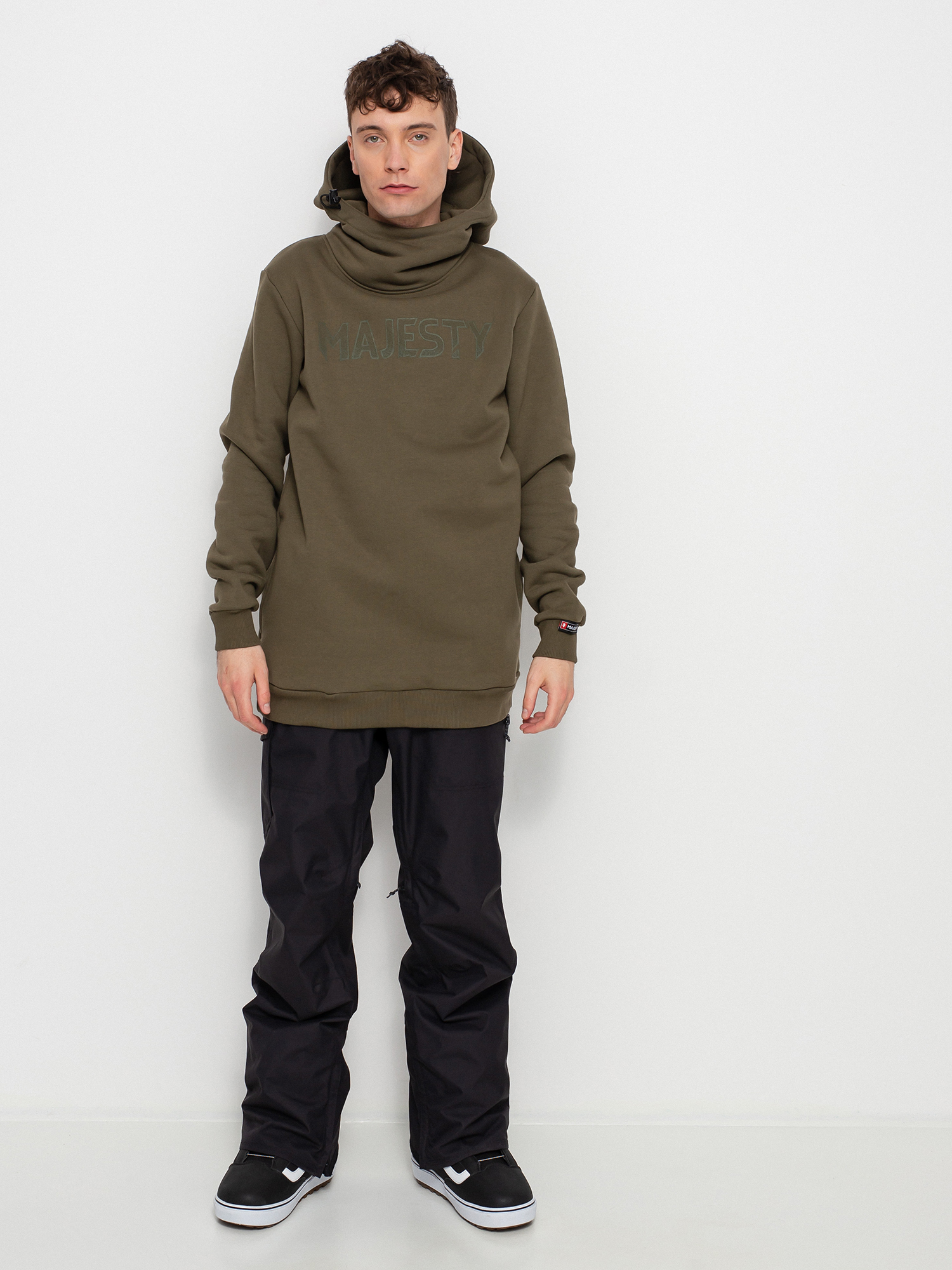 Majesty Bear Tall HD Kapucnis pulóver (army green)