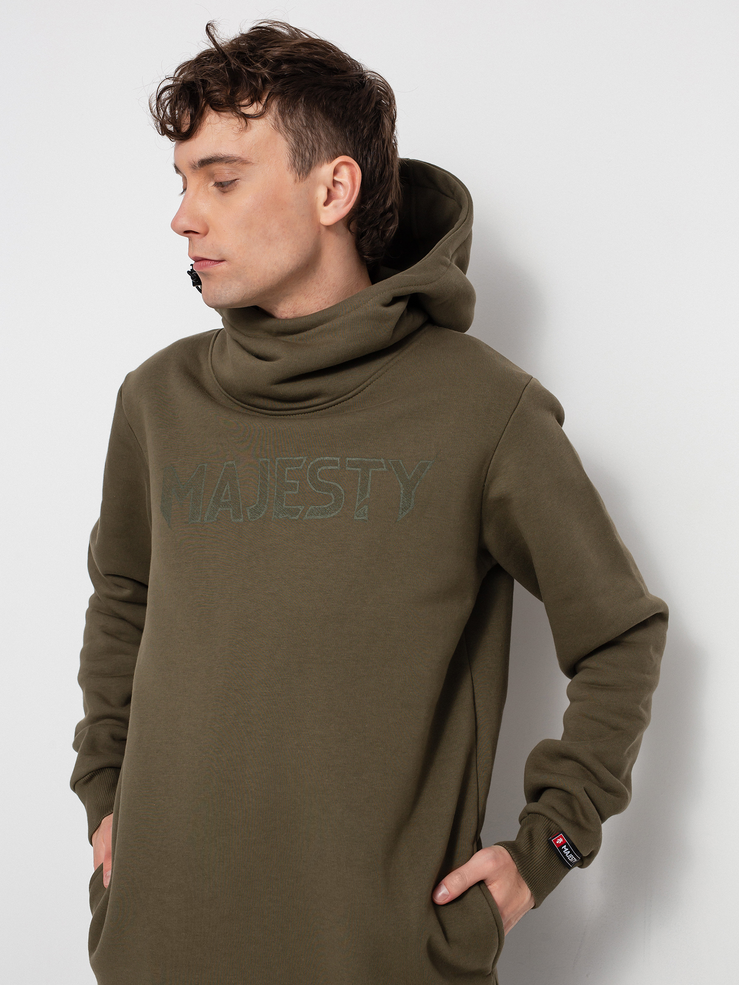 Majesty Bear Tall HD Kapucnis pulóver (army green)