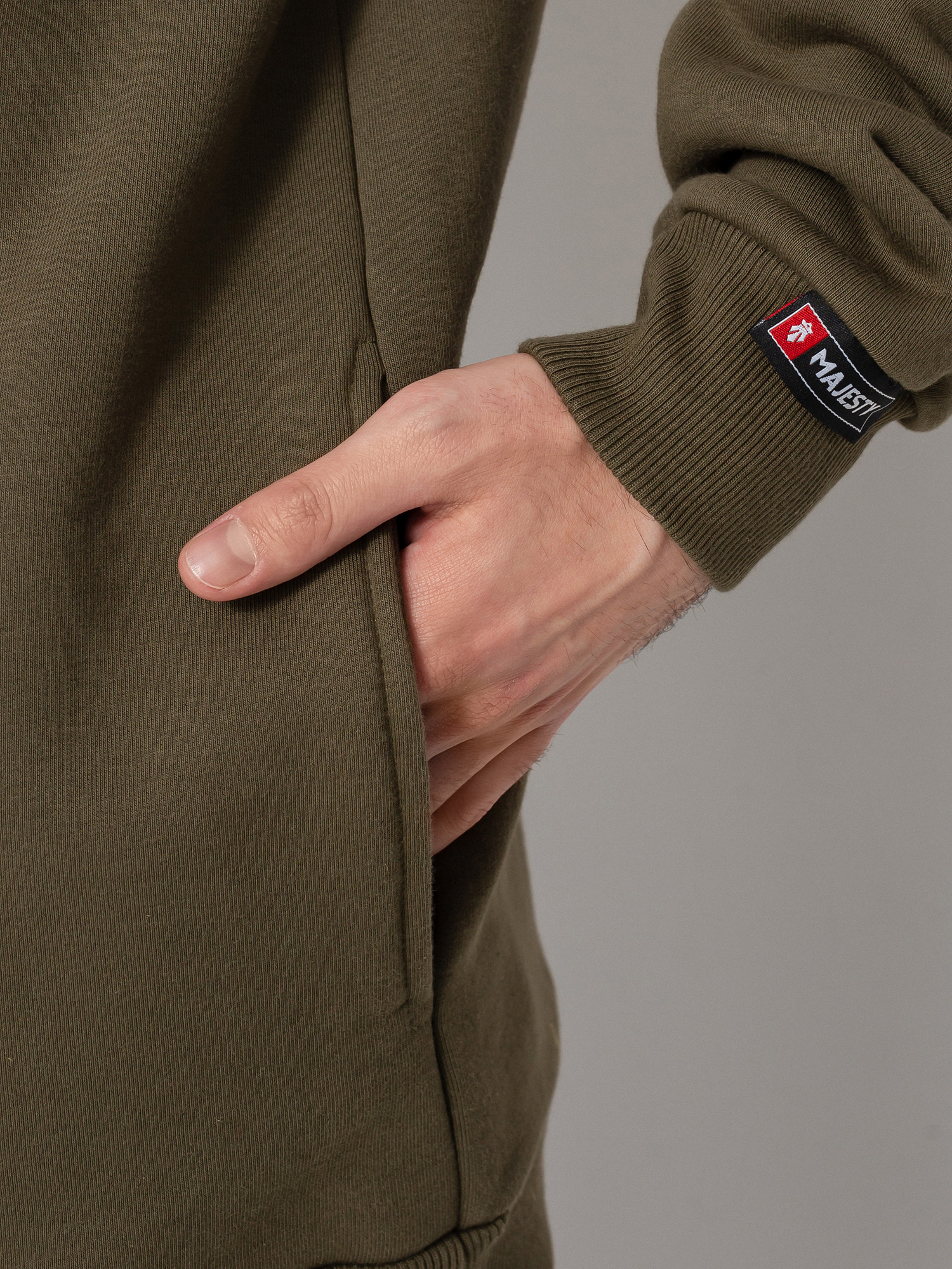 Majesty Bear Tall HD Kapucnis pulóver (army green)