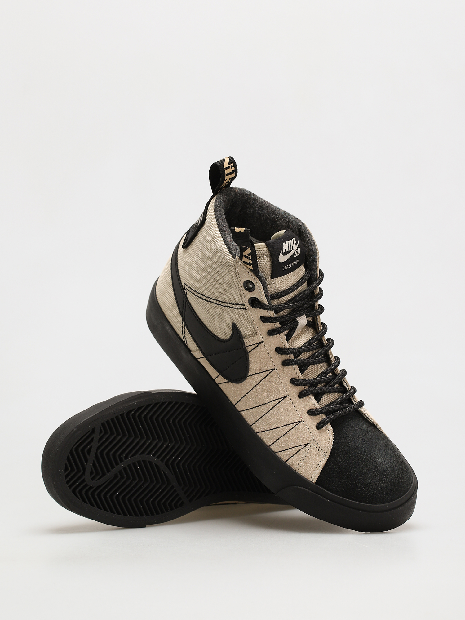Nike SB Zoom Blazer Mid Premium Cipők (rattan/black rattan safety orange)