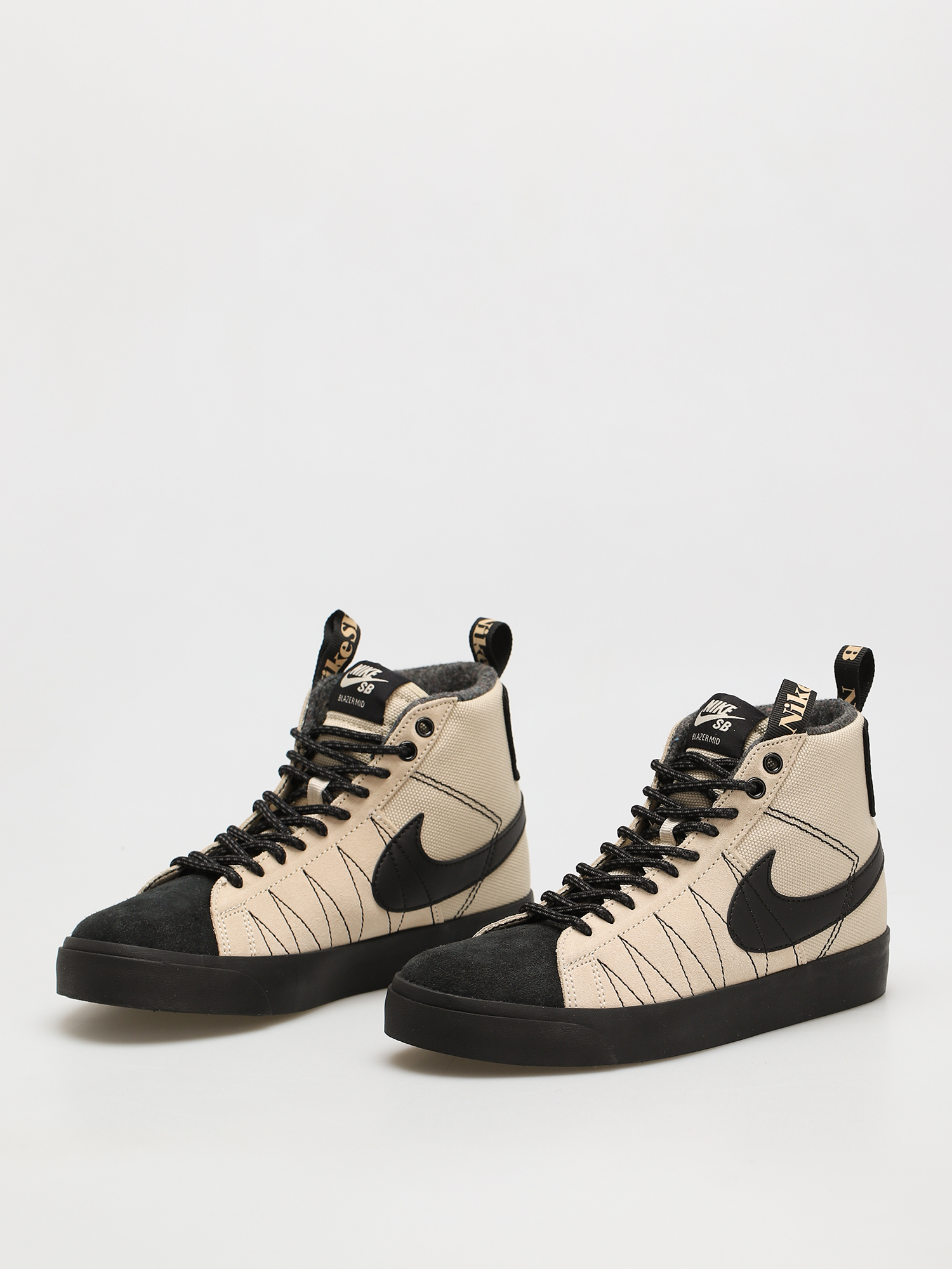 Nike SB Zoom Blazer Mid Premium Cipők (rattan/black rattan safety orange)