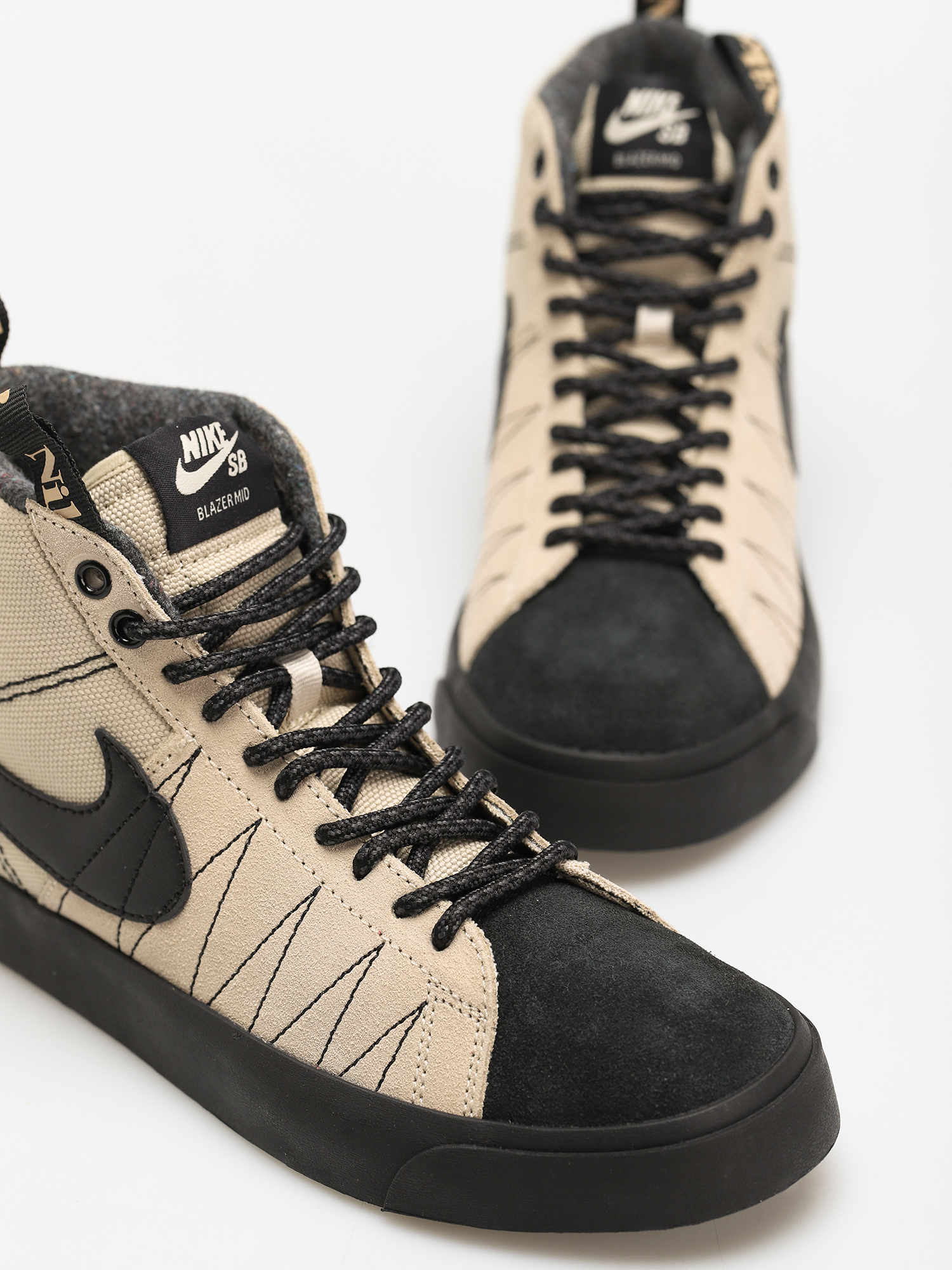 Nike SB Zoom Blazer Mid Premium Cipők (rattan/black rattan safety orange)