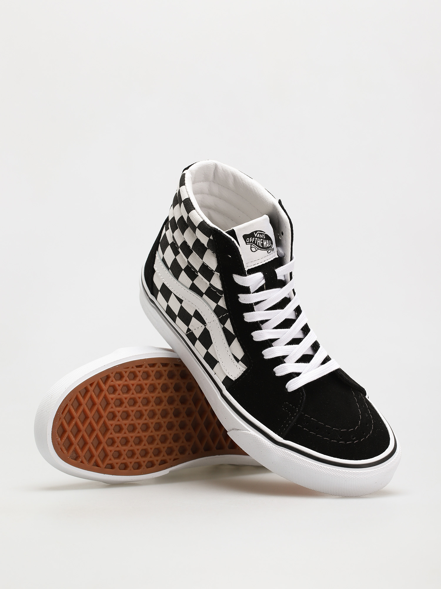 Vans Sk8 Hi Cipők (checkerboard/blk/tr wht)
