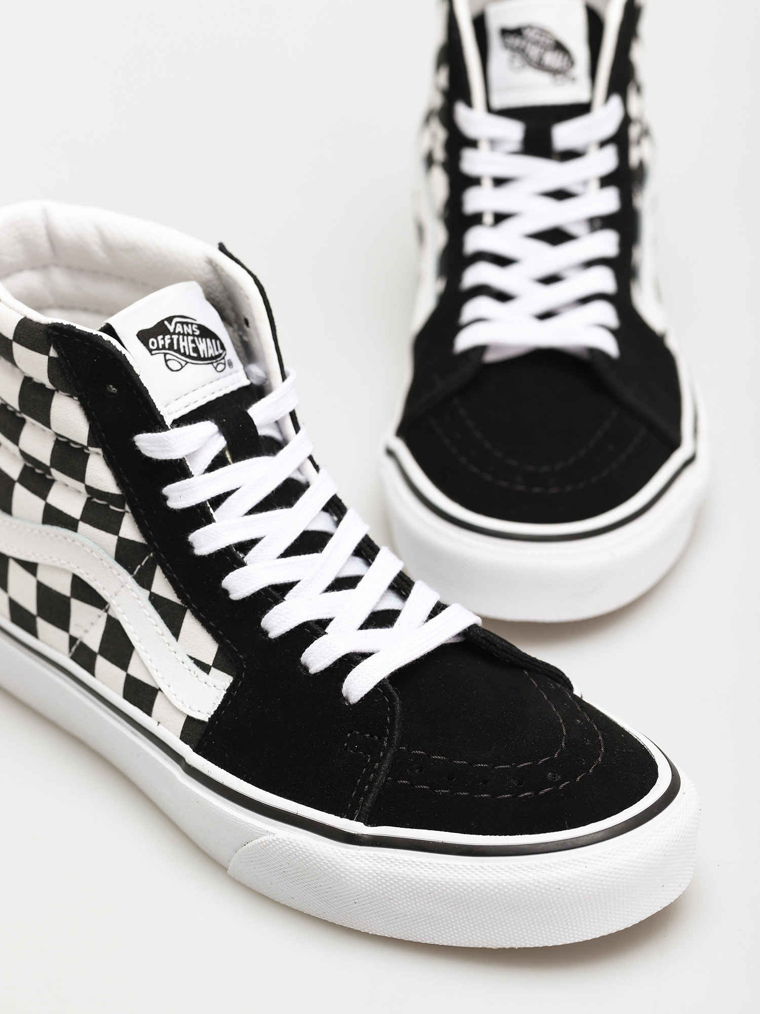Vans Sk8 Hi Cipők (checkerboard/blk/tr wht)
