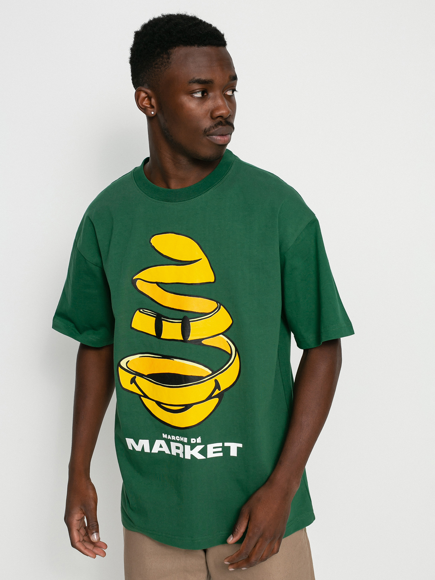 Chinatown Market Smiley Marche De Market póló (forest green)