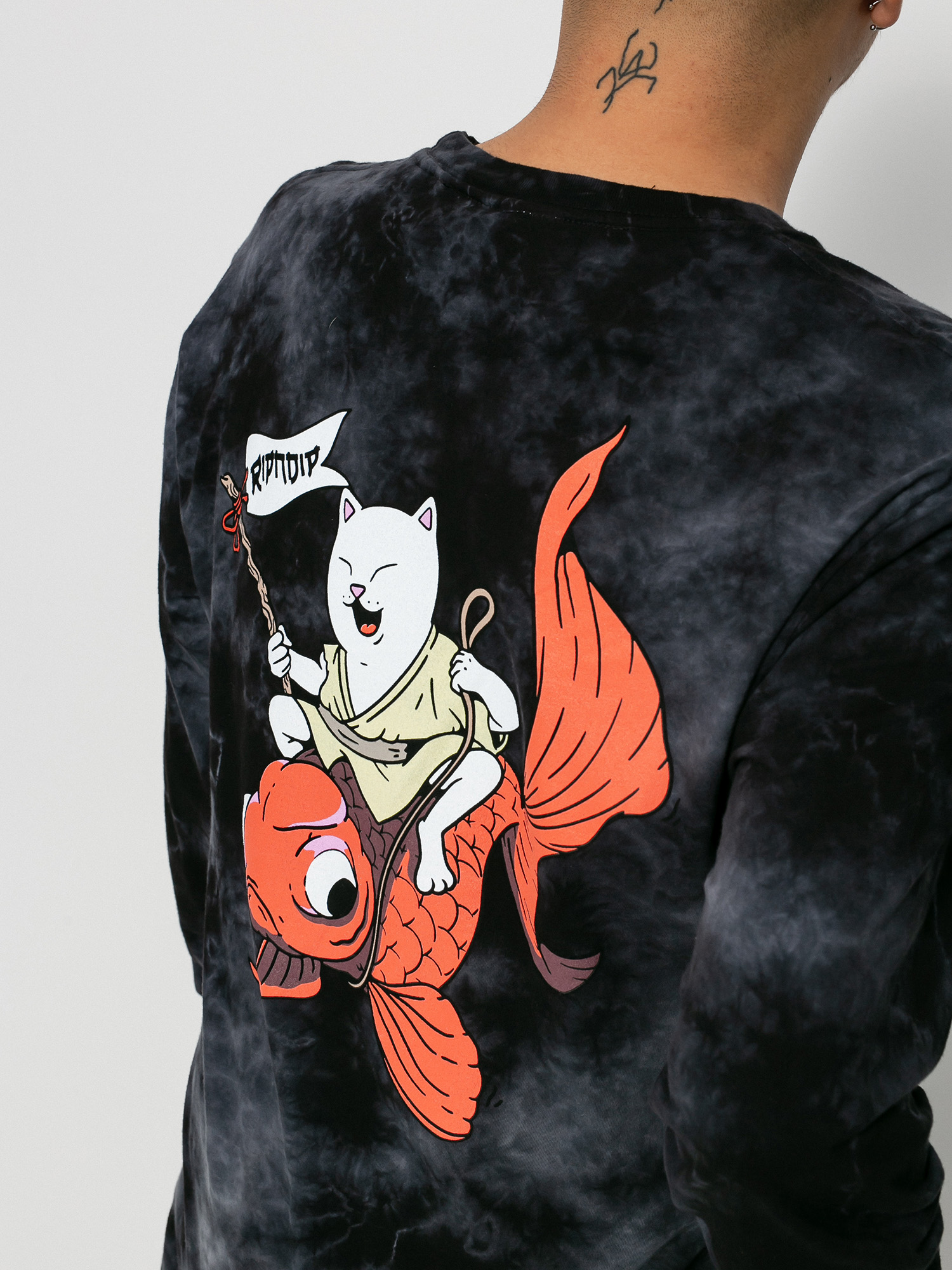 RipNDip Master Nermal San Hosszú ujjú felső (black lightning wash)