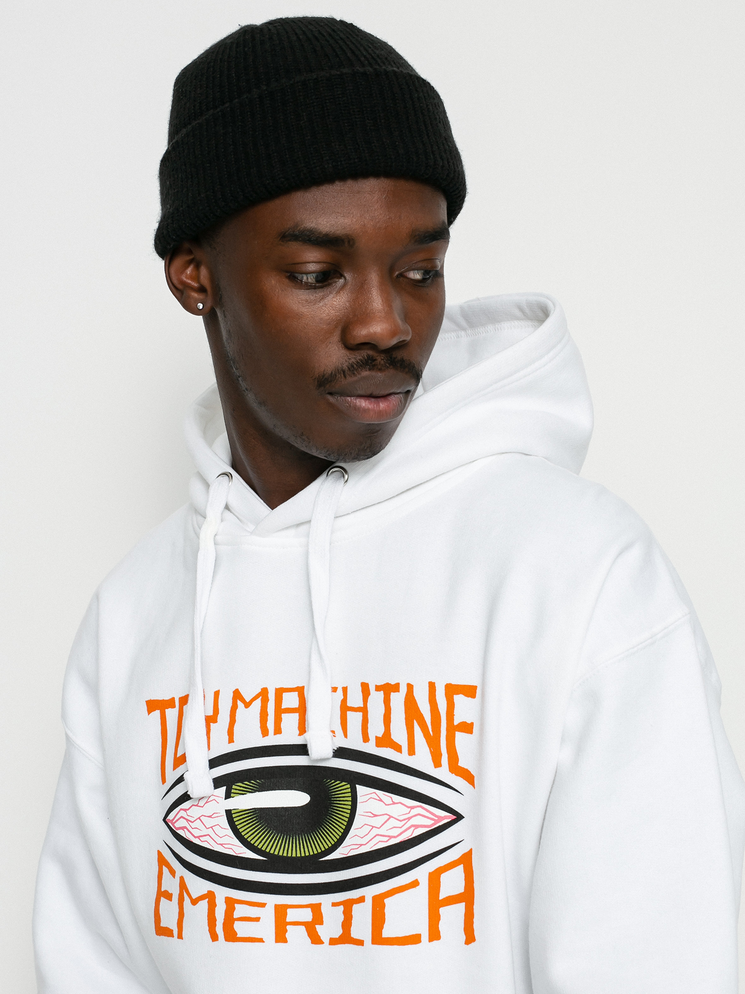 Emerica X Toy Machine Eye HD Kapucnis pulóver (white)