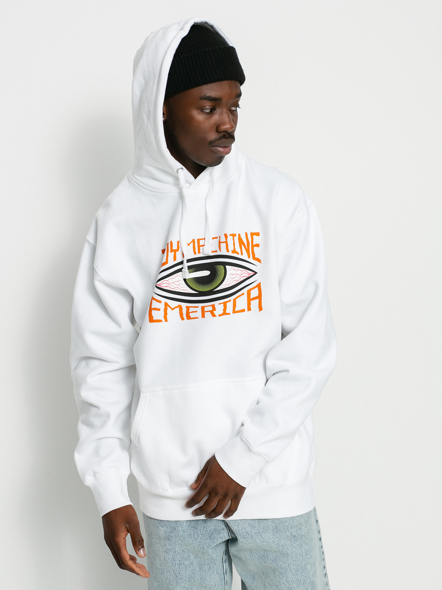 Emerica X Toy Machine Eye HD Kapucnis pulóver (white)