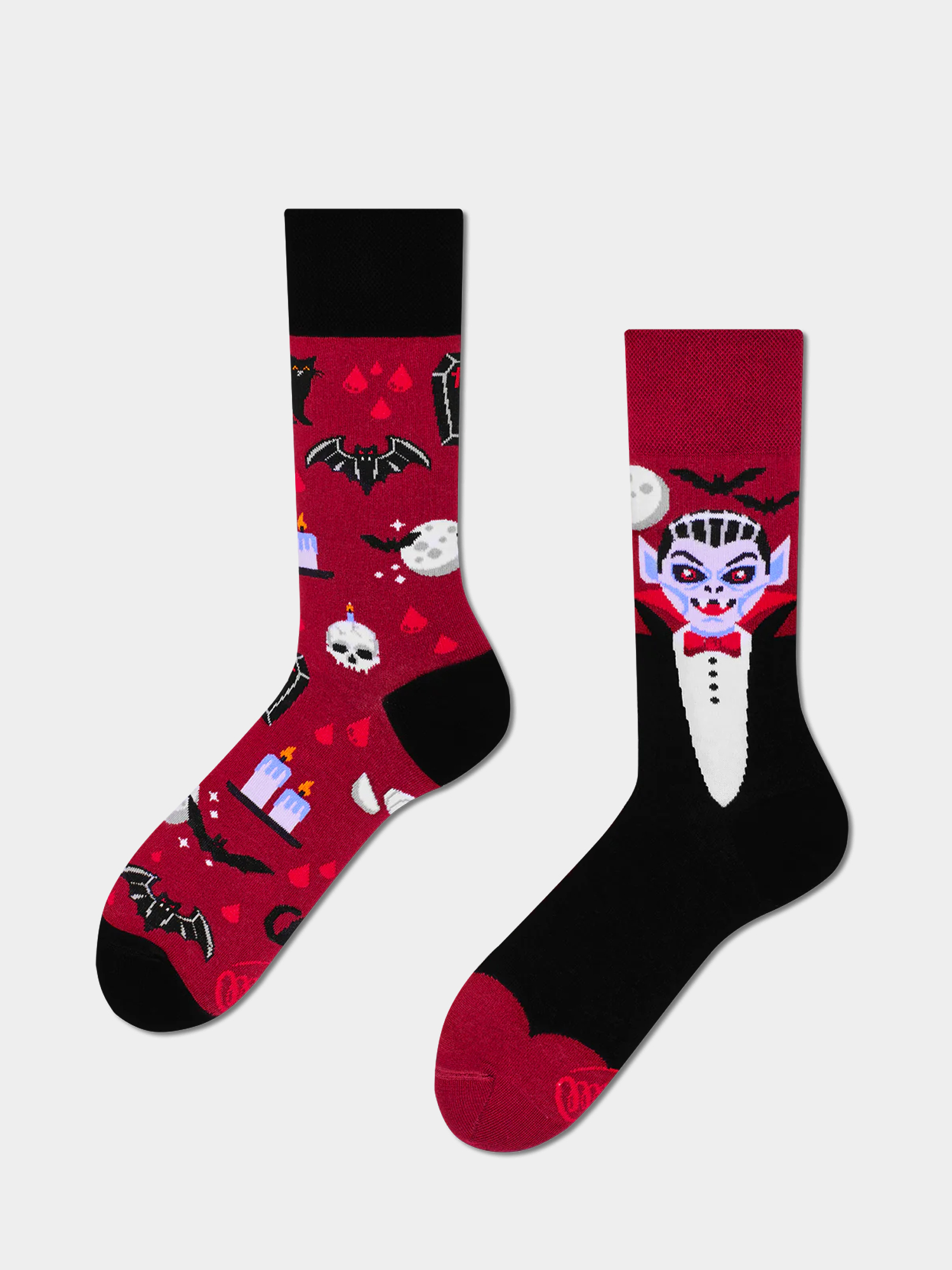 Many Mornings Bloody Dracula Zokni (red/black)