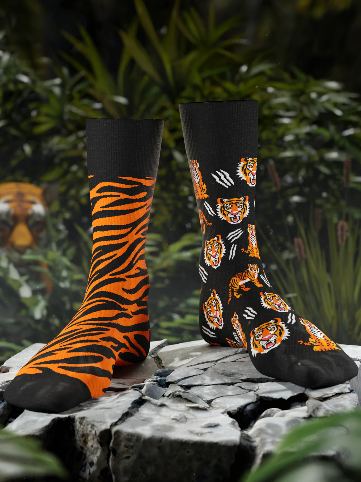 Many Mornings Feet Of The Tiger Zokni (orange/black)