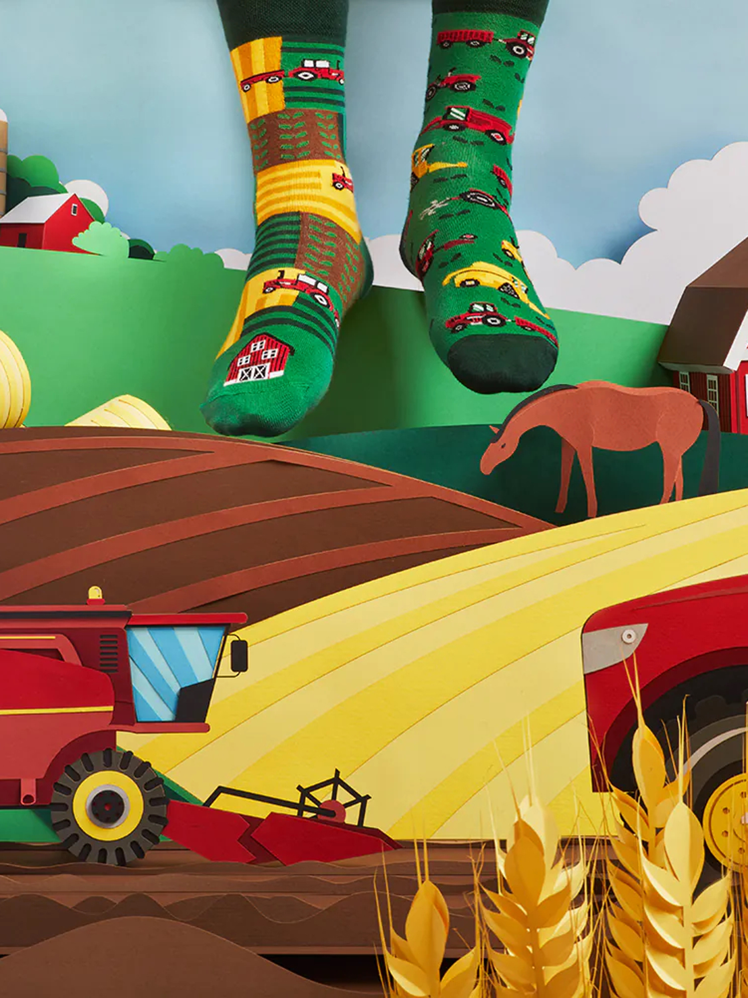 Many Mornings Happy Harvest Zokni (green/multi)