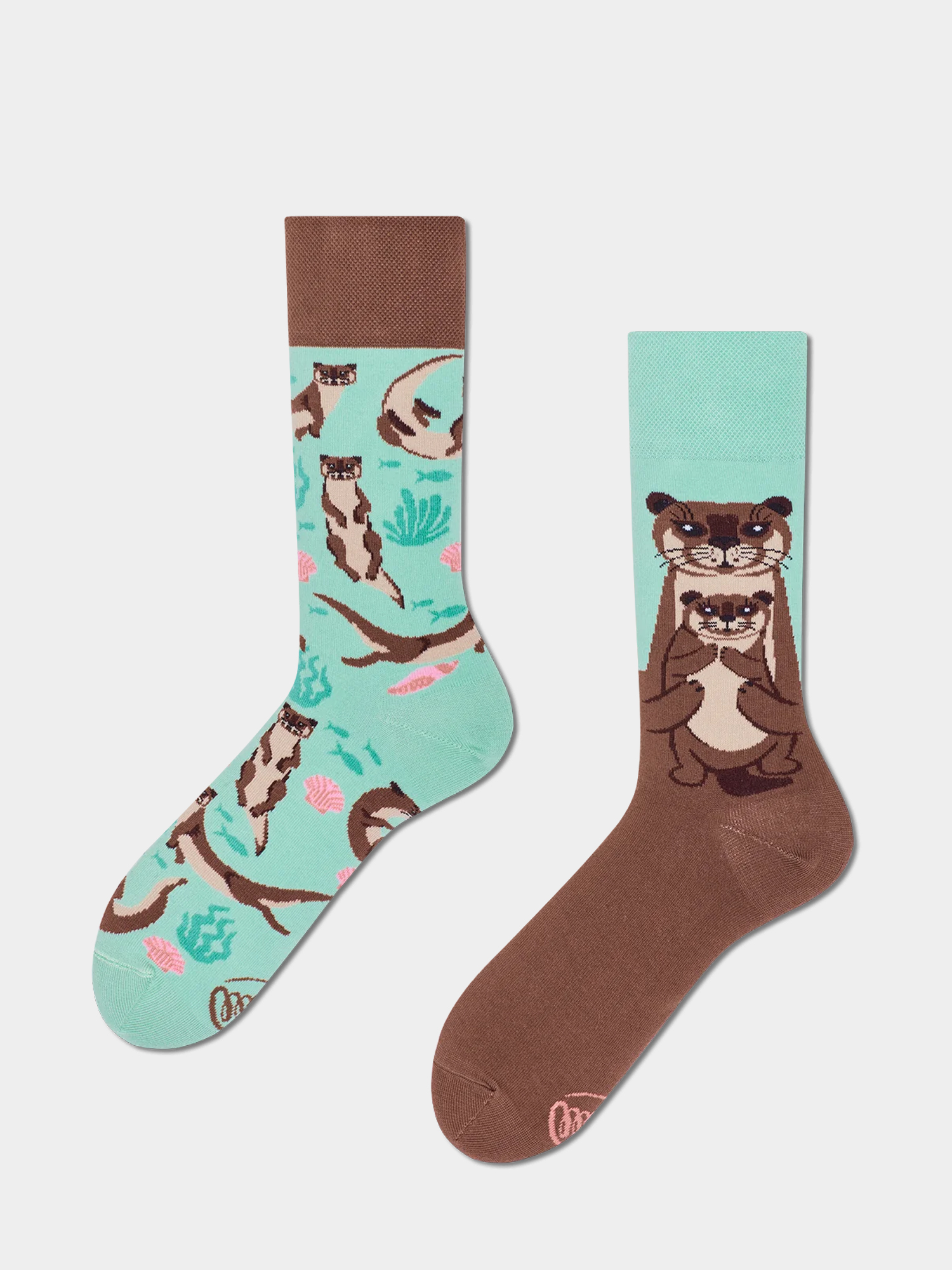 Many Mornings Otter Stories Zokni (brown/light blue)