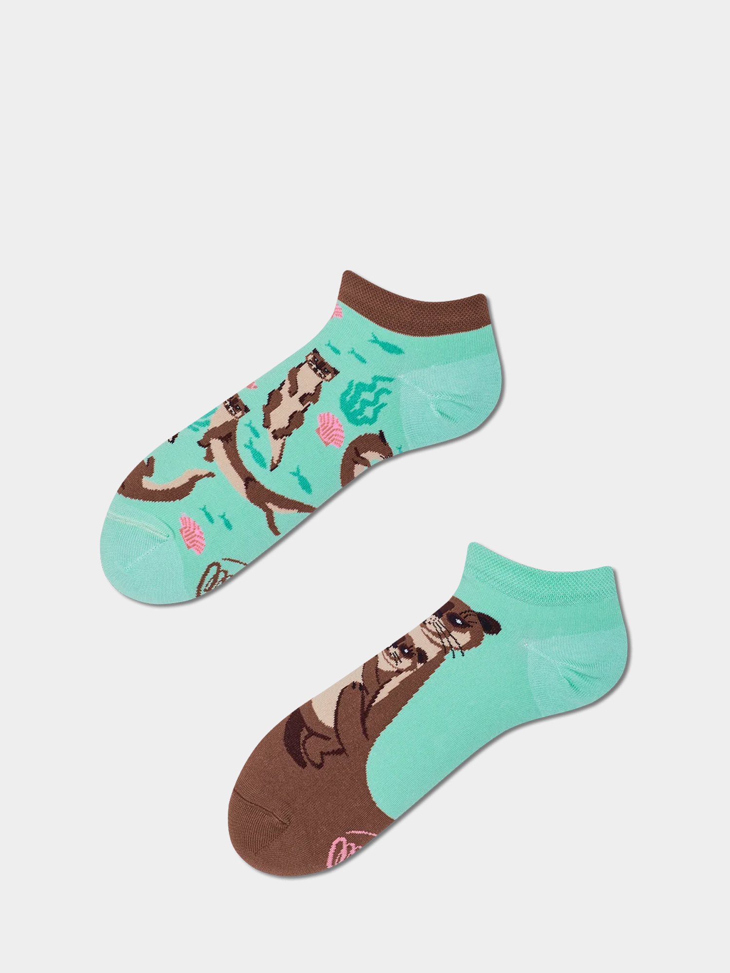 Many Mornings Otter Stories Low Zokni (brown/light blue)