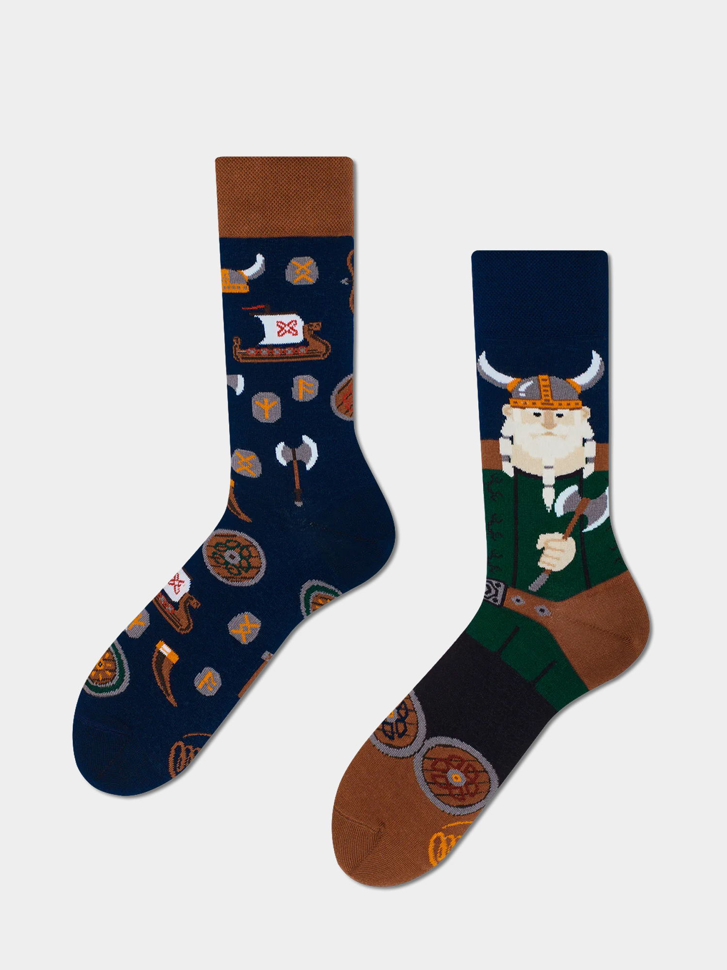 Many Mornings Ragnasocks Zokni (navy/brown)