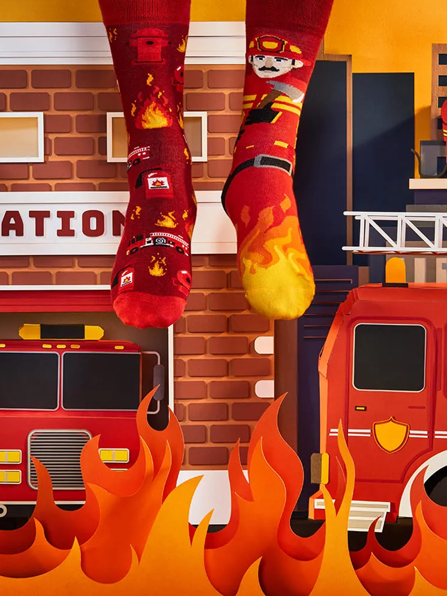 Many Mornings The Fireman Zokni (red flame)