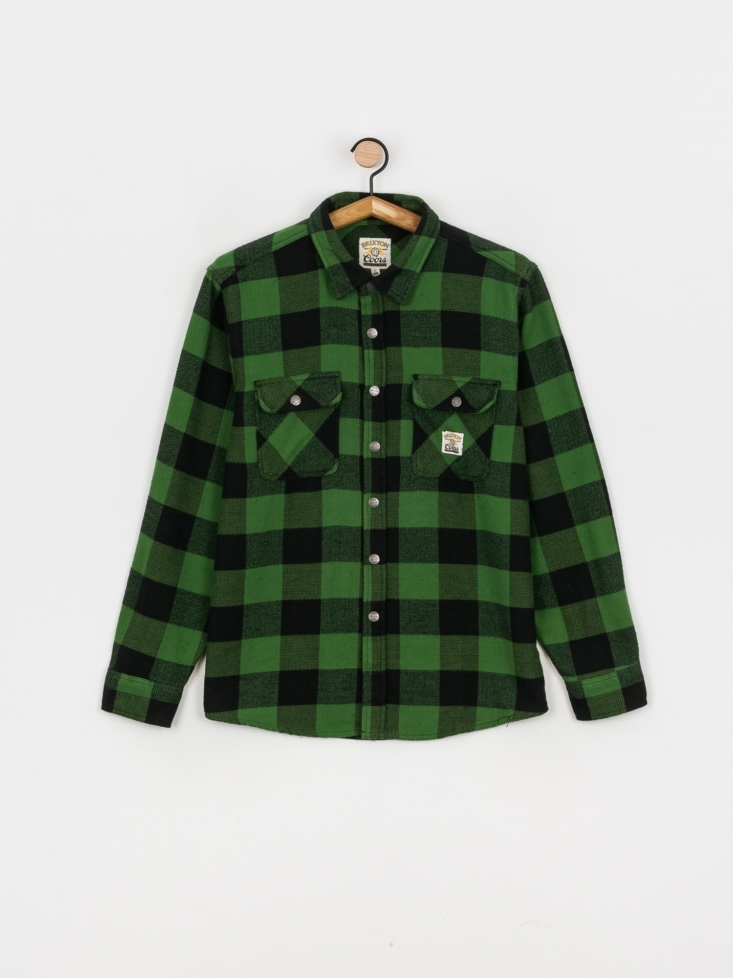 Brixton Coors Pow Bowery Flannel Ls Ing (pine green)