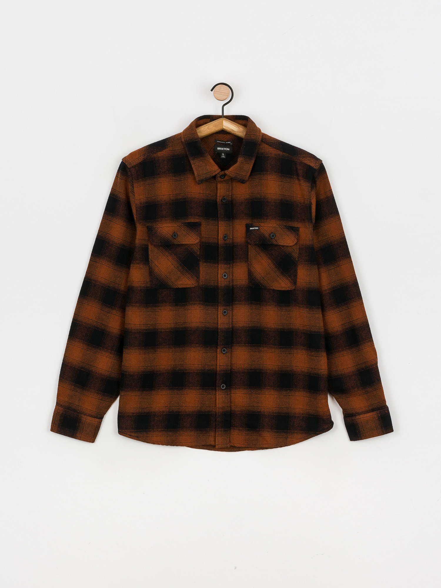 Brixton Bowery Flannel Ls Ing (burnt orange)