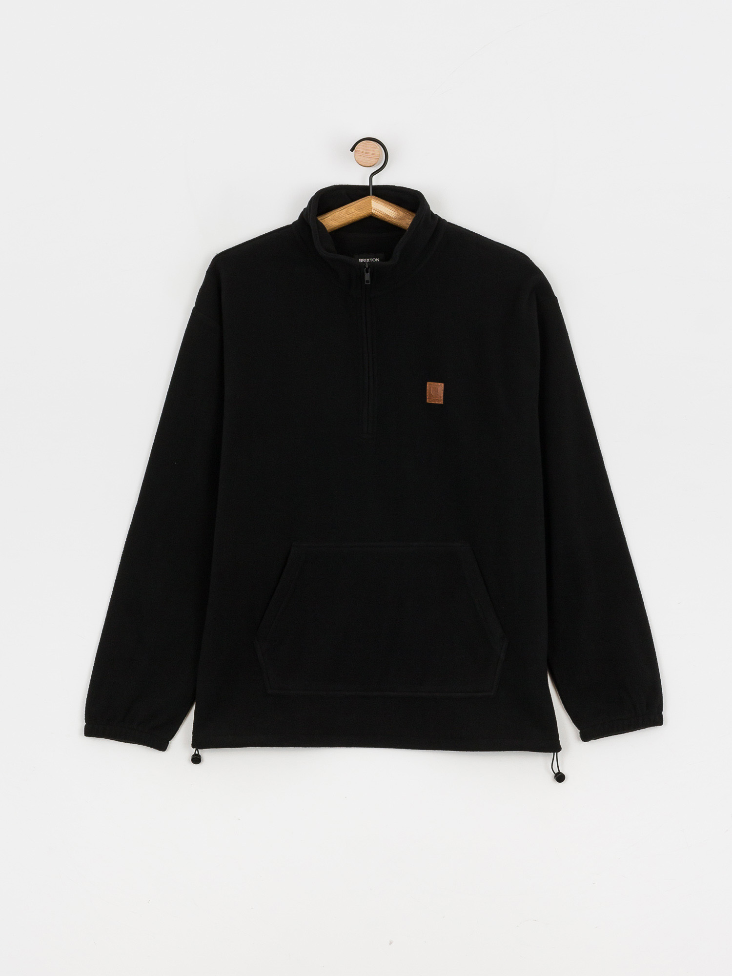 Brixton Beta Mock Neck 1/2 Zip HD Kapucnis pulóver (black)