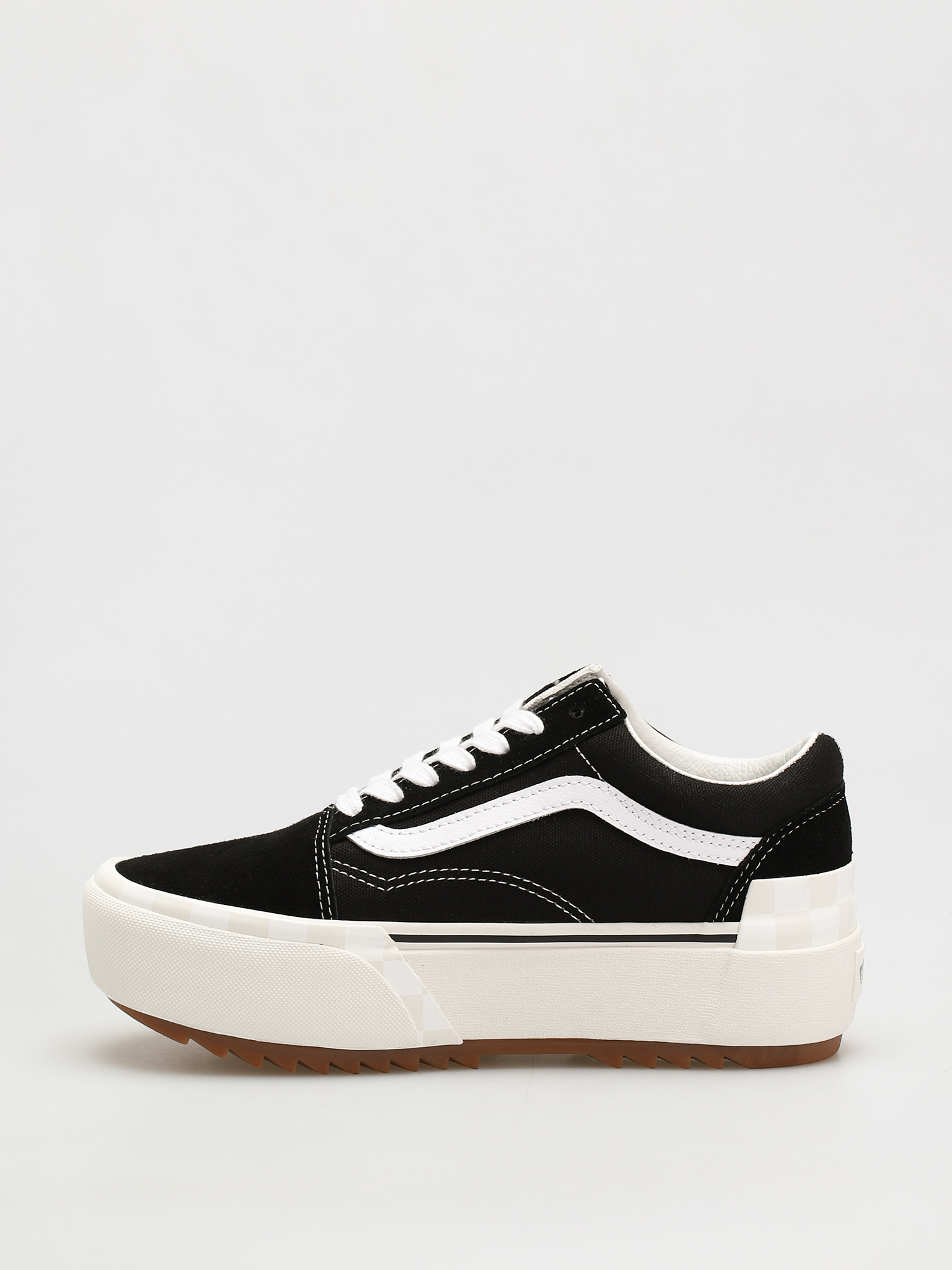 Vans Old Skool Stacked Cipők (suede/canvas/black/blanc de blanc)