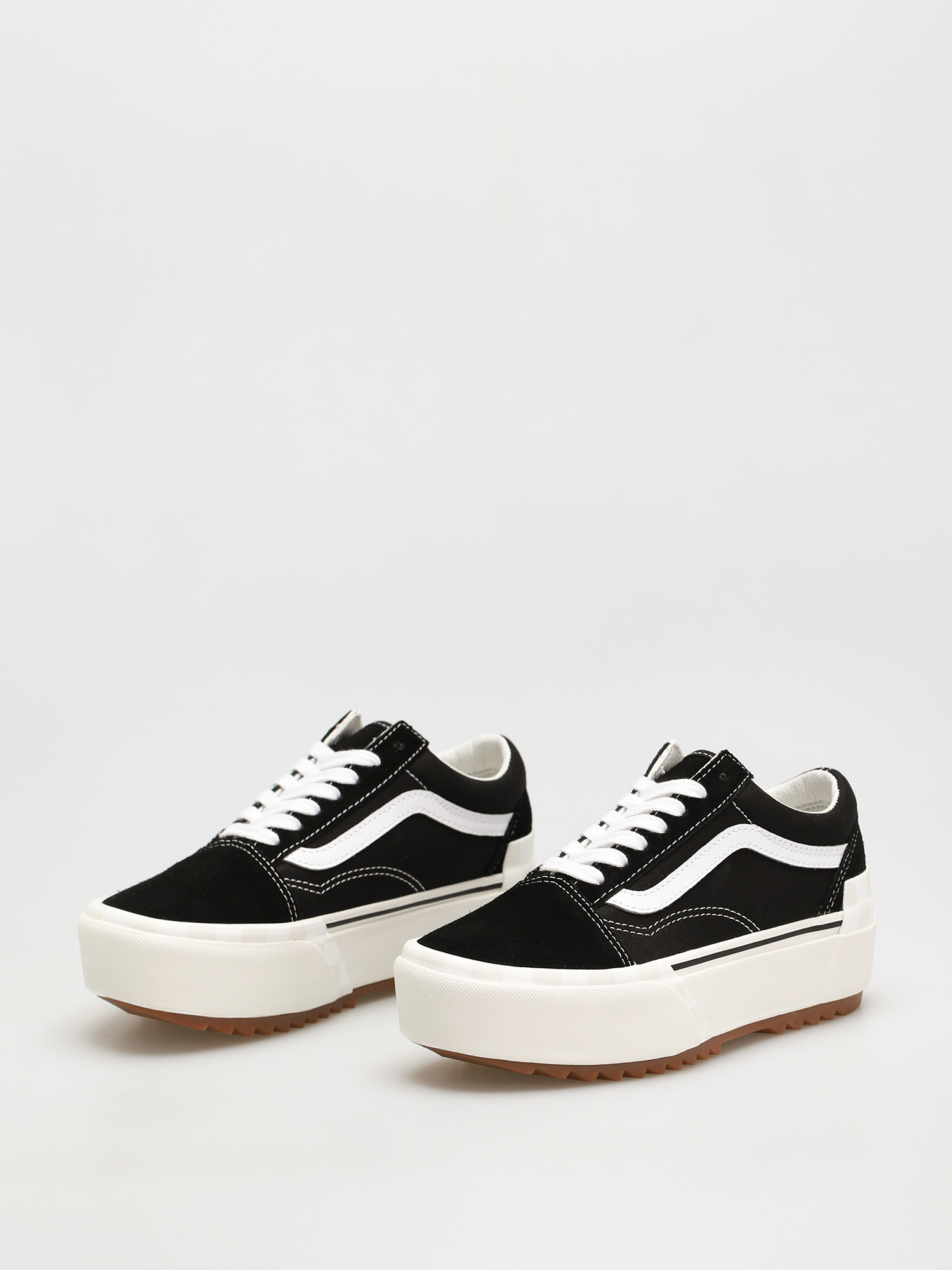 Vans Old Skool Stacked Cipők (suede/canvas/black/blanc de blanc)