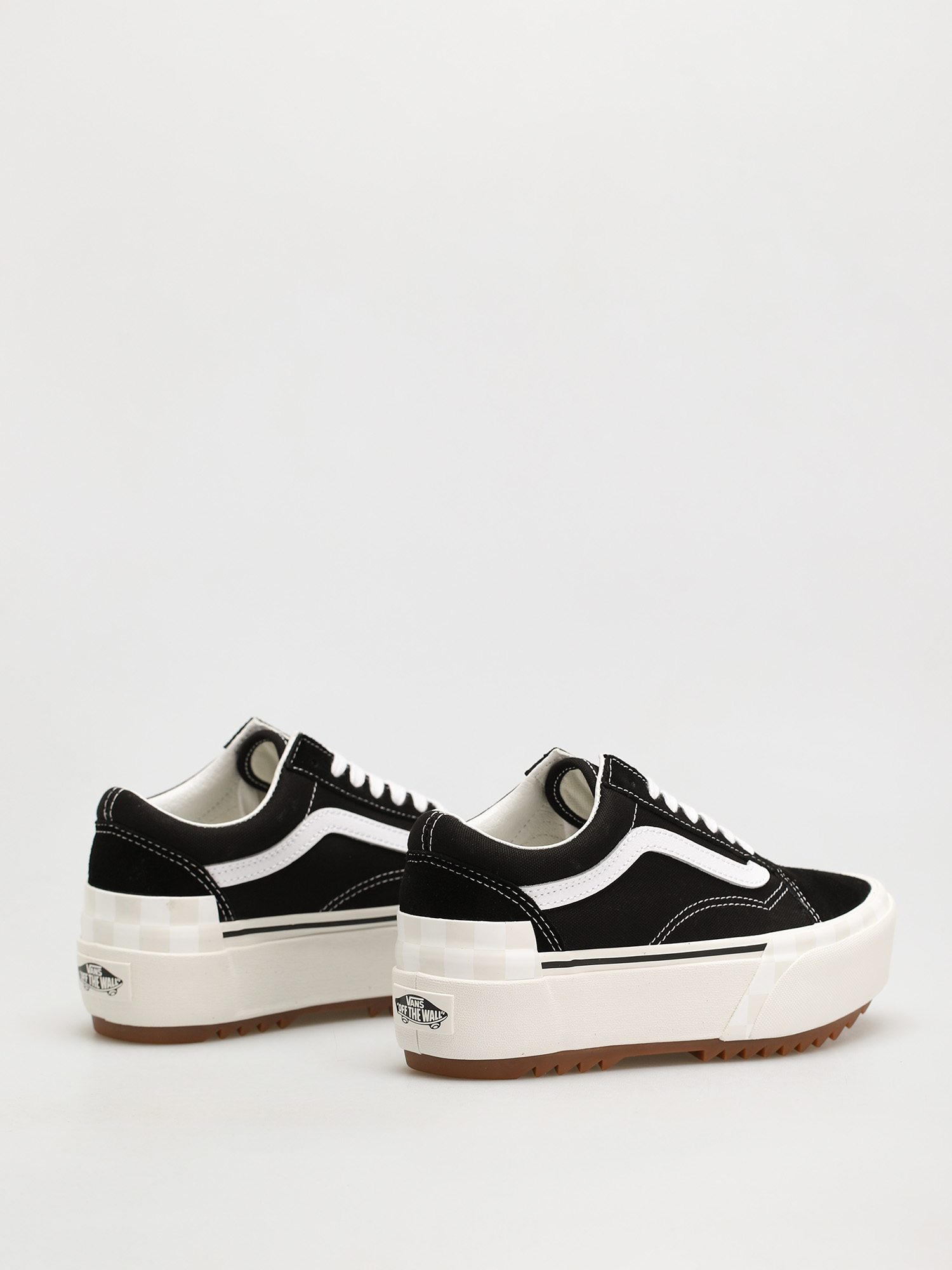 Vans Old Skool Stacked Cipők (suede/canvas/black/blanc de blanc)