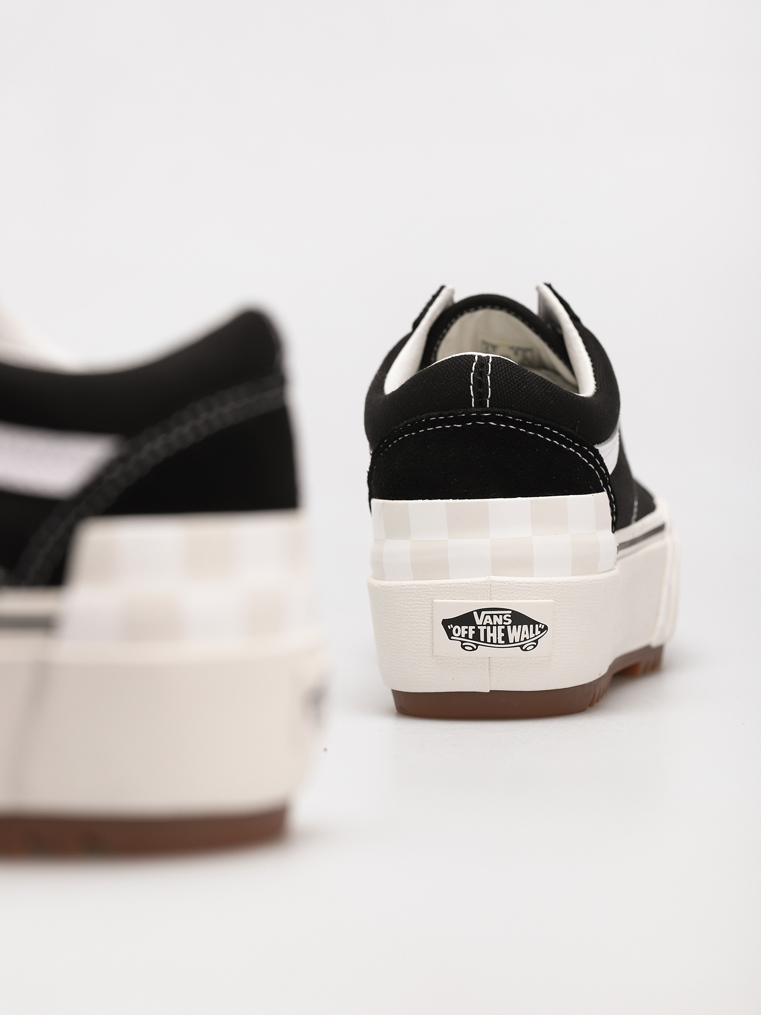 Vans Old Skool Stacked Cipők (suede/canvas/black/blanc de blanc)