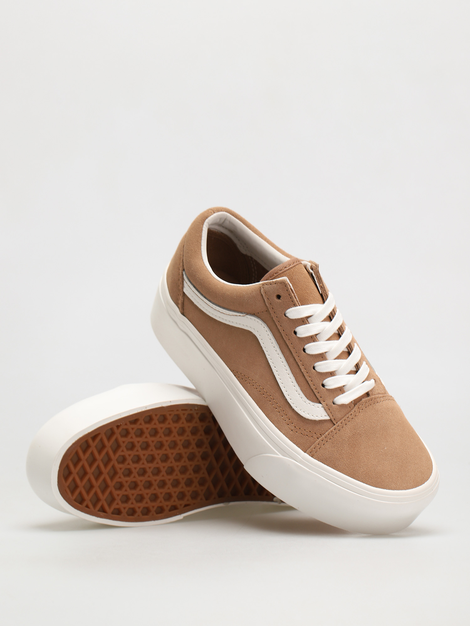 Vans Old Skool Stackform Cipők (soft suede/burro/true white)