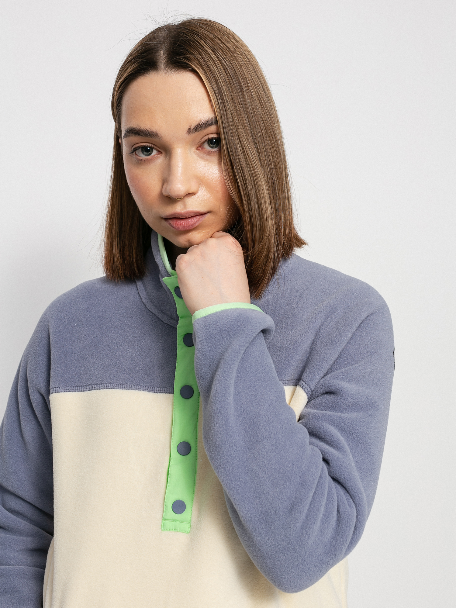 Burton Hearth Pullover Pulóver Wmn (folkstone gray/creme brulee)