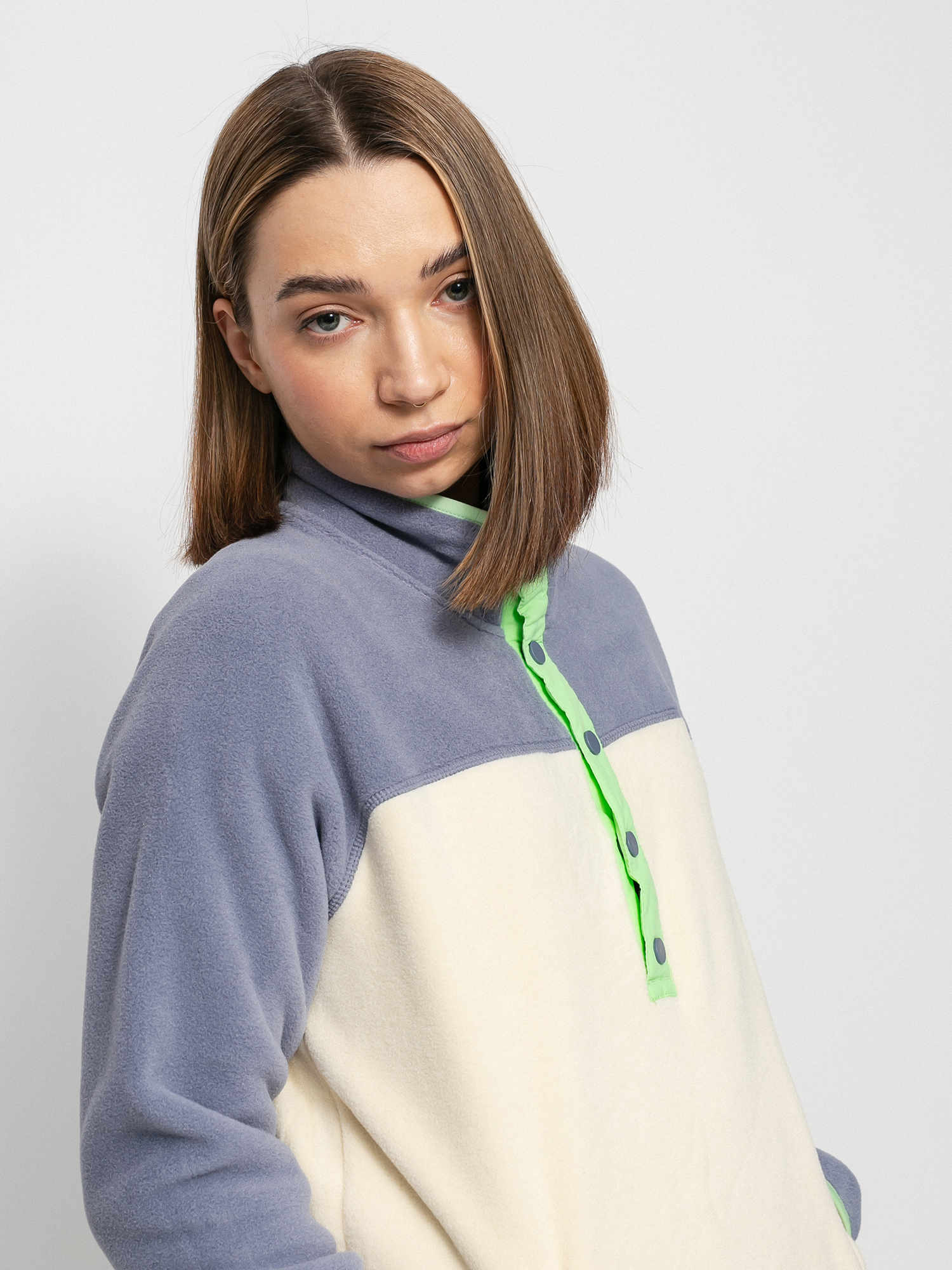 Burton Hearth Pullover Pulóver Wmn (folkstone gray/creme brulee)