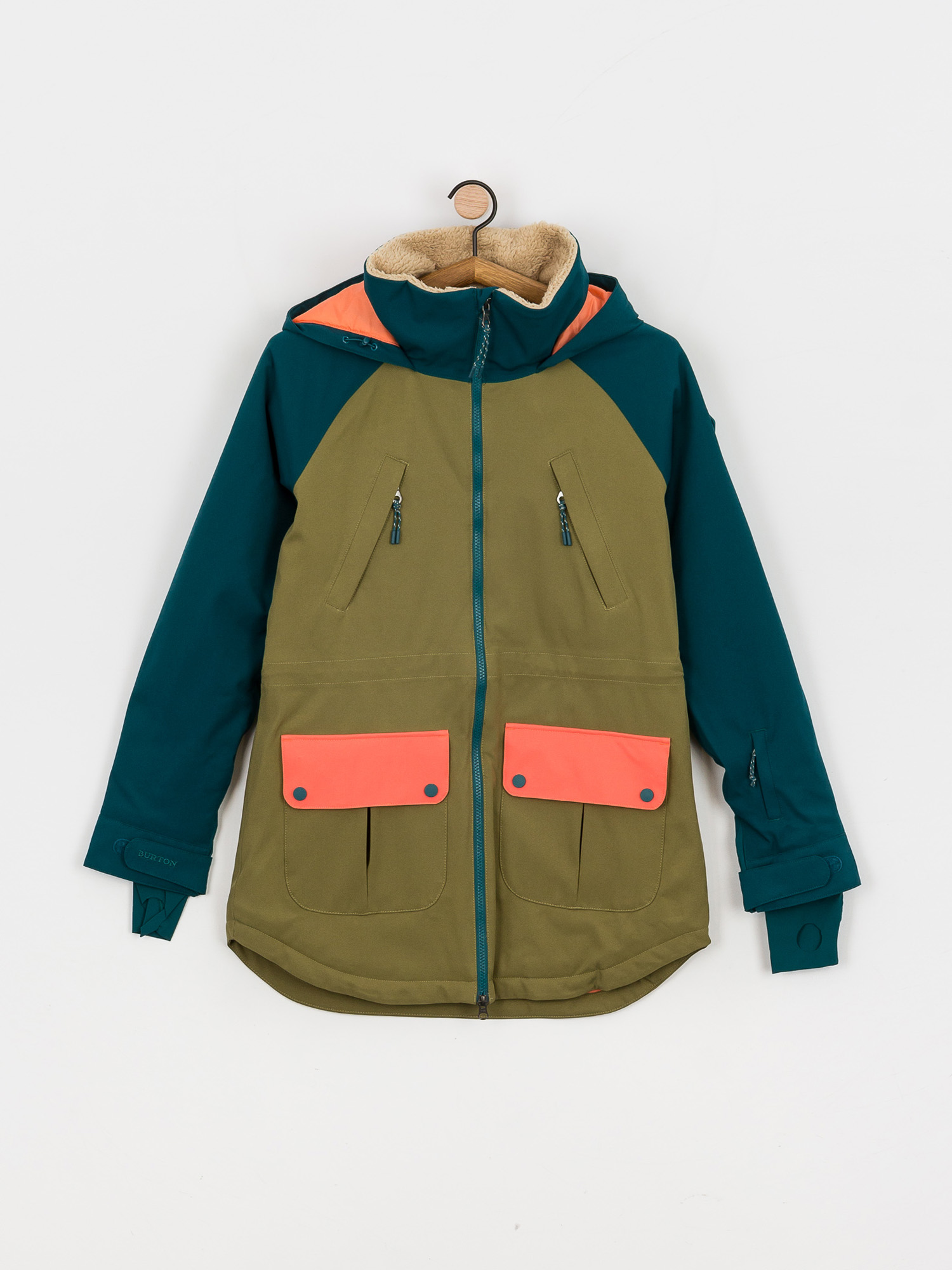 Női Burton Prowess Snowboard dzseki (shaded spruce/martini olive/persimmon)